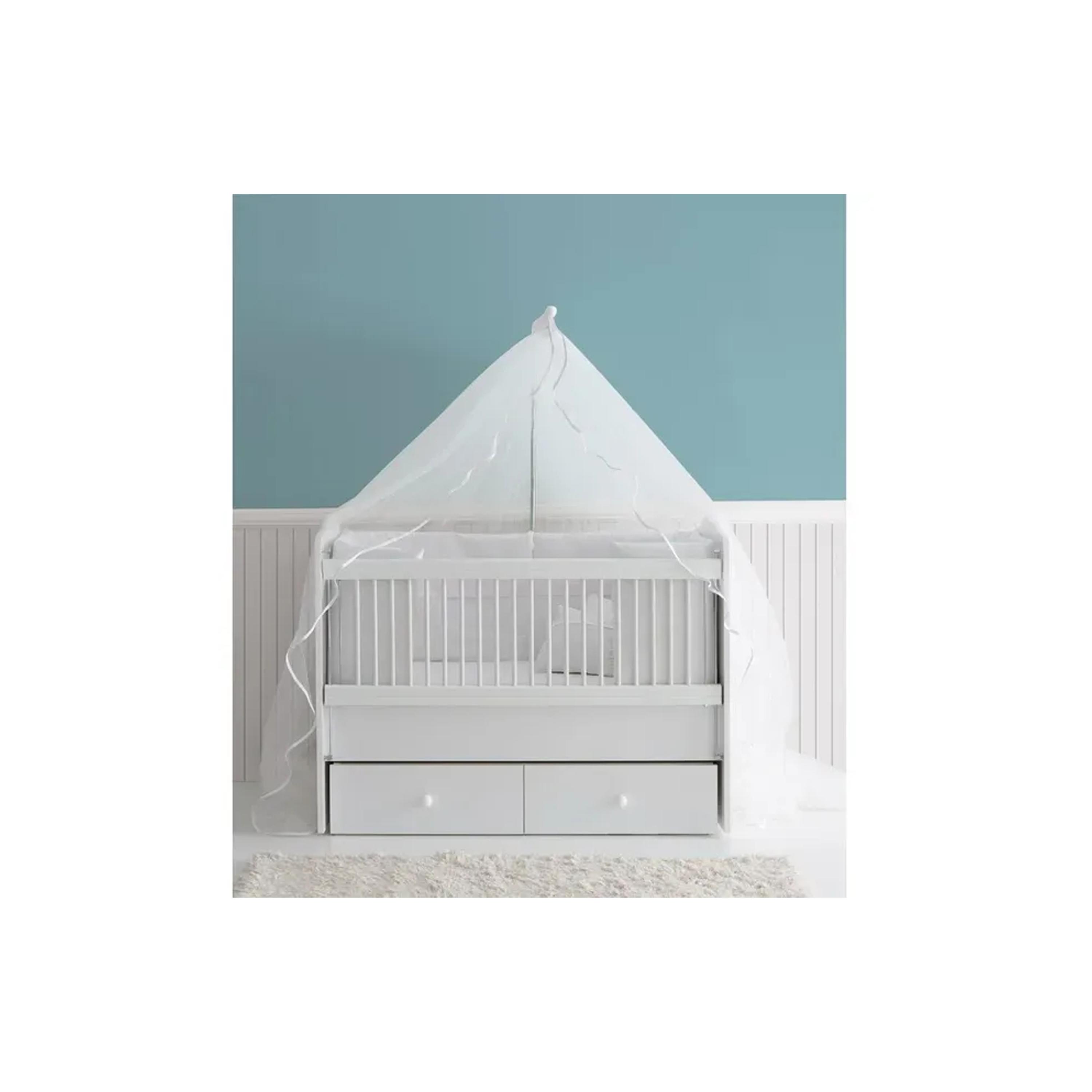 Belis Nino Convertible Baby Bed with Drawers - Dove - 50 x 100 cm-baby-nursery-furniture-cribsandbeds-beds-image-2