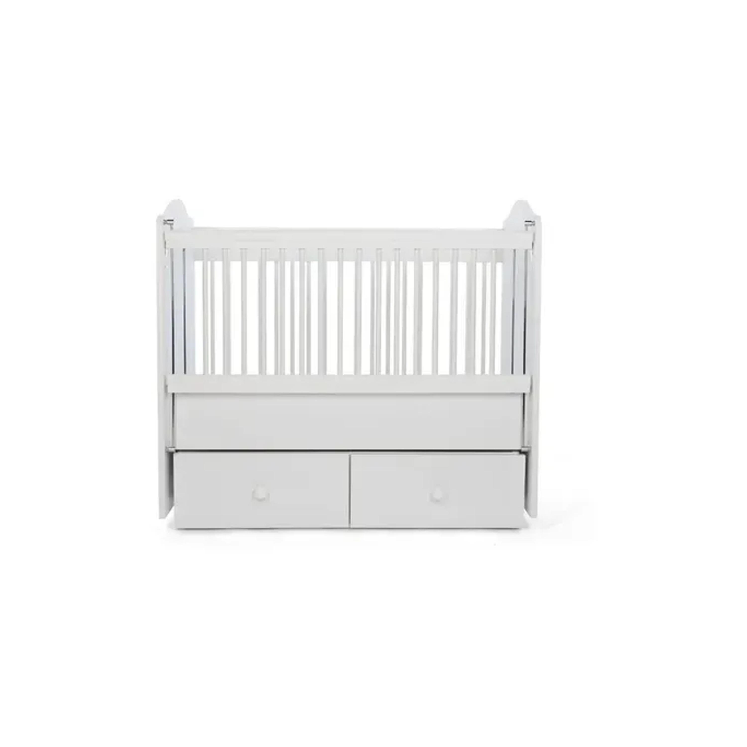 Belis Nino Convertible Baby Bed with Drawers - Dove - 50 x 100 cm-baby-nursery-furniture-cribsandbeds-beds-image-3