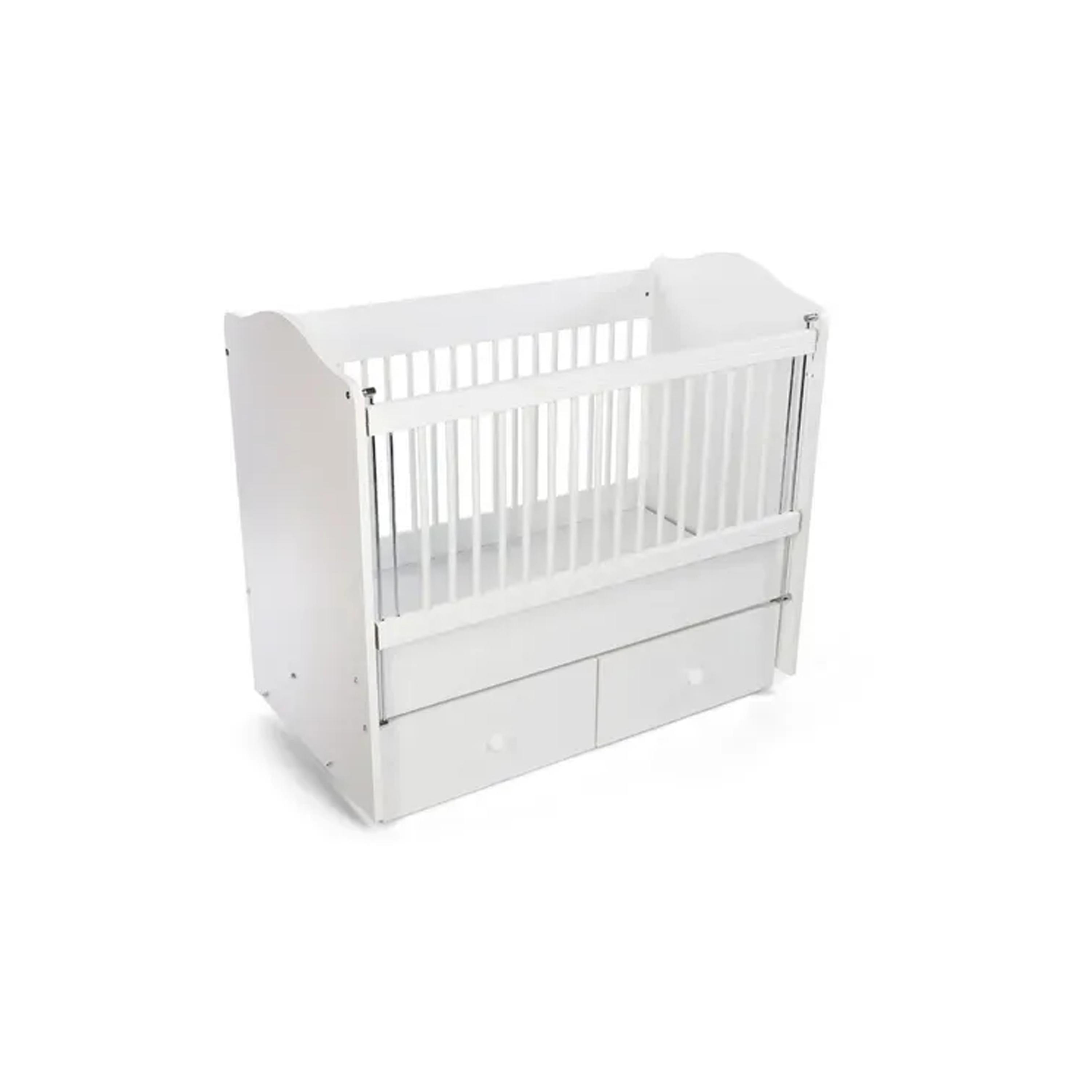 Belis Nino Convertible Baby Bed with Drawers - Dove - 50 x 100 cm-baby-nursery-furniture-cribsandbeds-beds-image-4