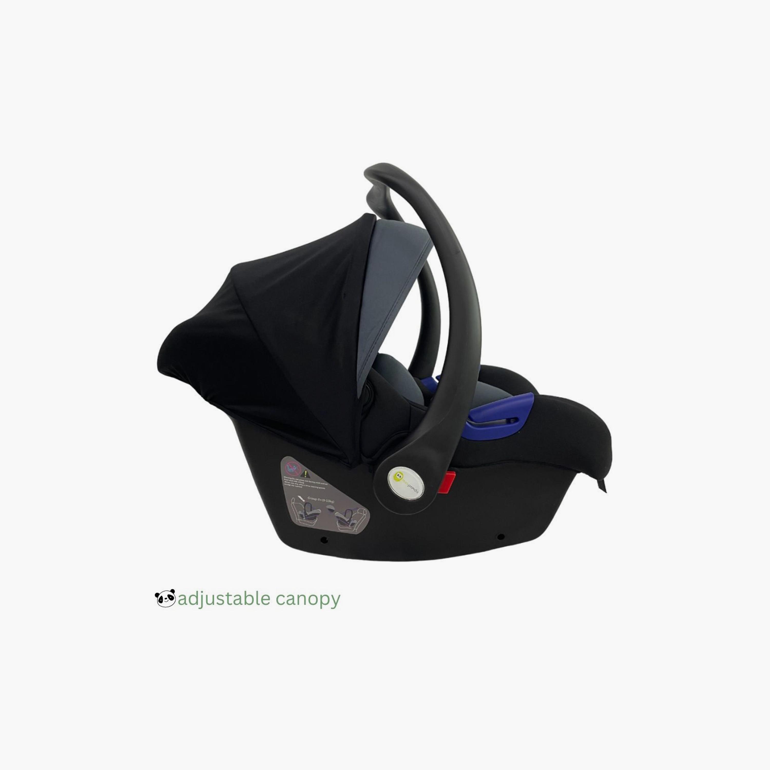 Mini Panda Ava TinyTravel Infant Car Seat - Ebony - 0-15 Months-baby-gear-carseats-image-11