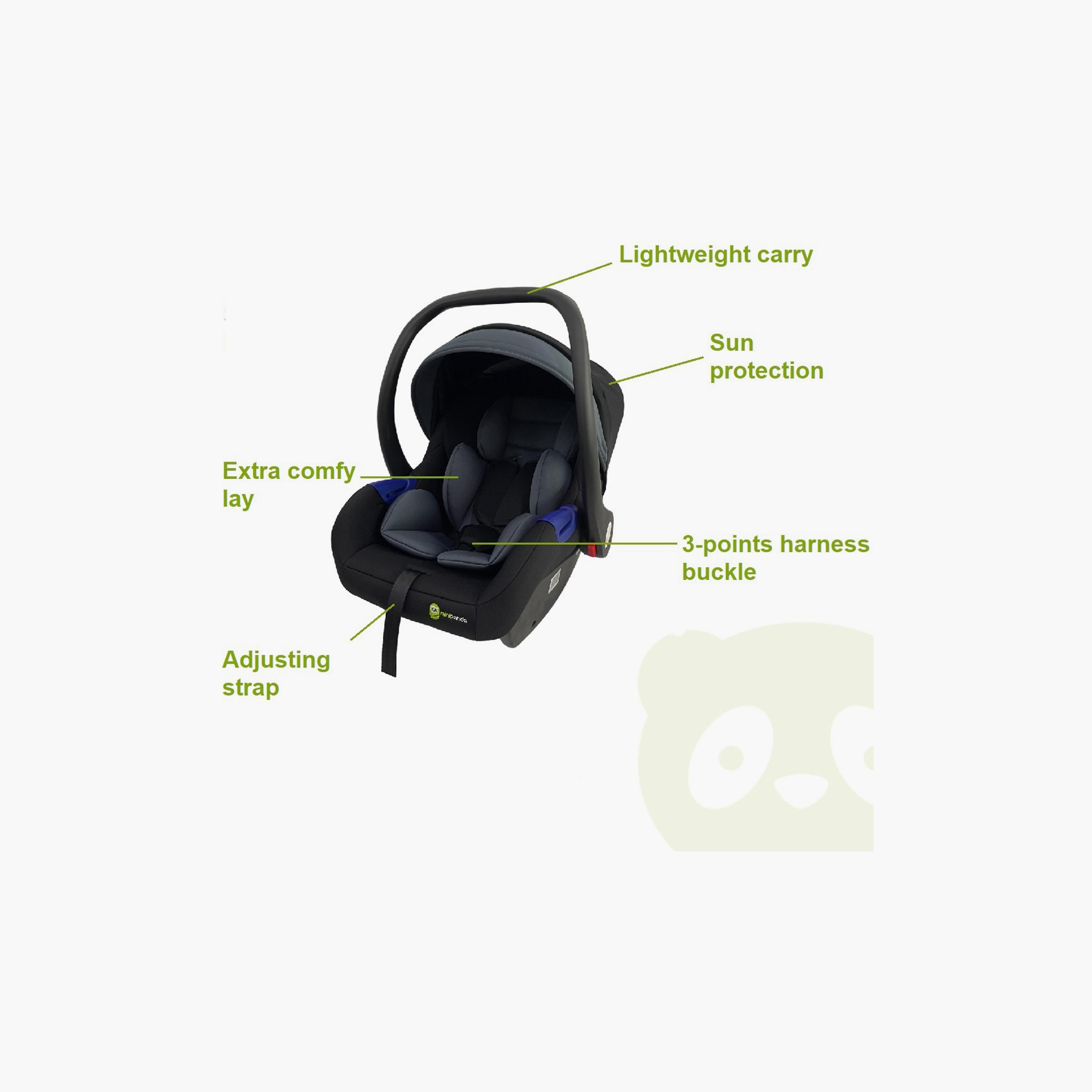 Mini Panda Ava TinyTravel Infant Car Seat - Ebony - 0-15 Months-baby-gear-carseats-image-7