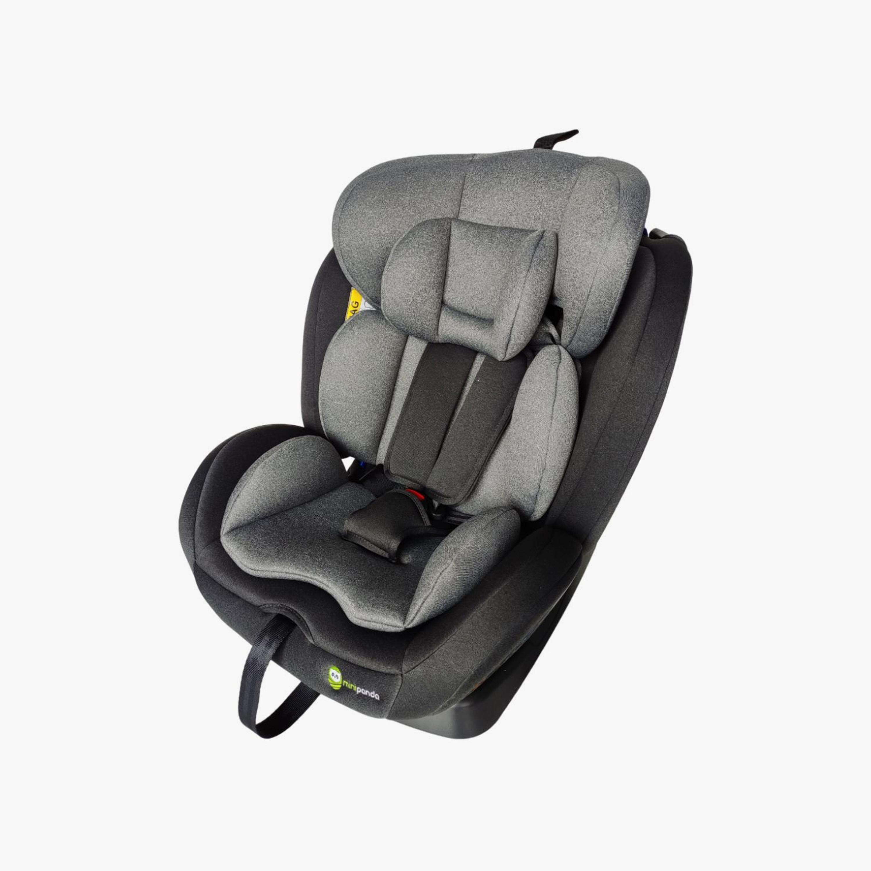 مقعد سيارة كاي دوار 360 درجة مع نظام آيزوفيكس من ميني باندا - فحمي - 0 إلى 12 سنة-baby-gear-carseats-image-1