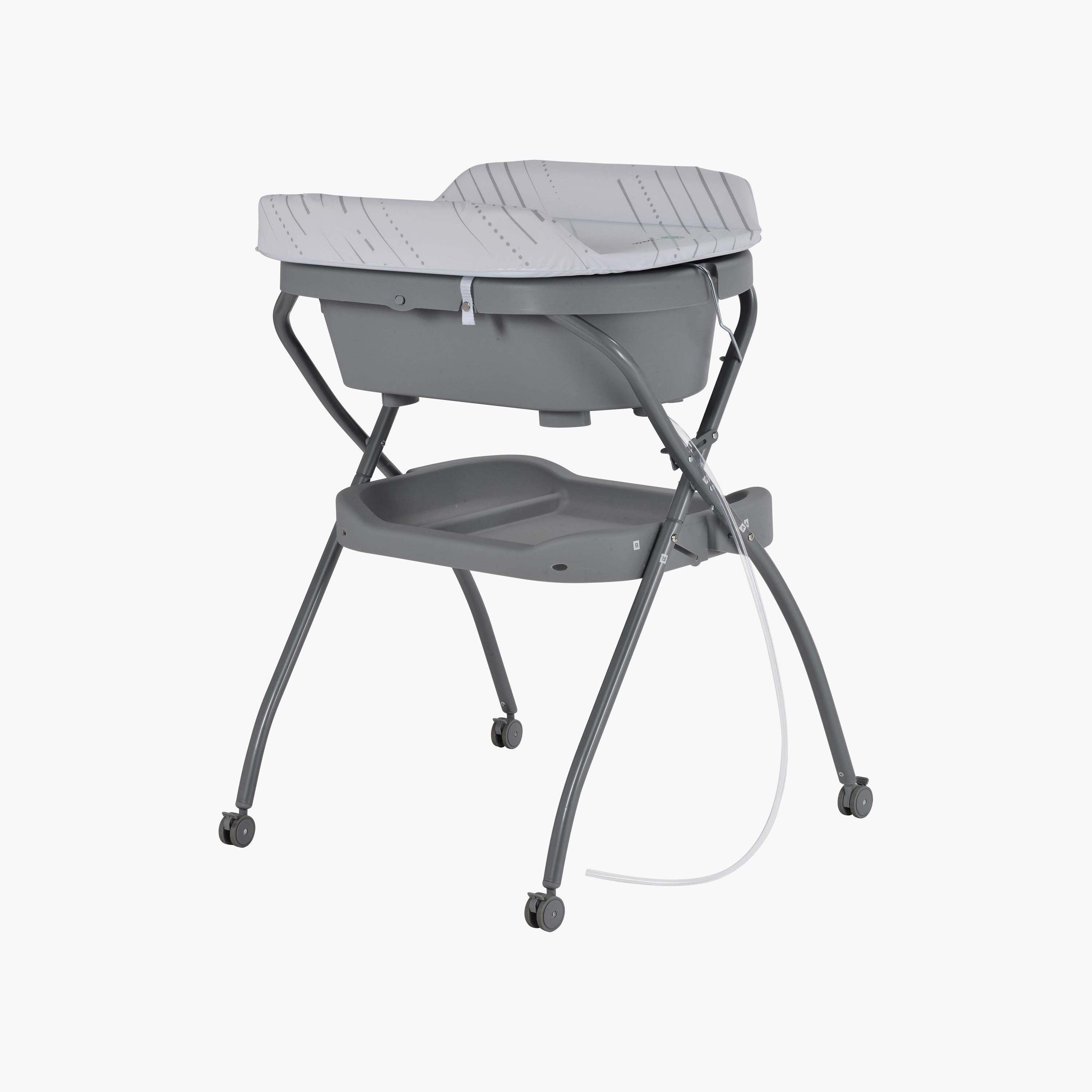 Mini Panda First Bubbly Changing Bath & Tidy Tray - Grey - 0-12 Months-baby-bathandcare-changingtables-image-1