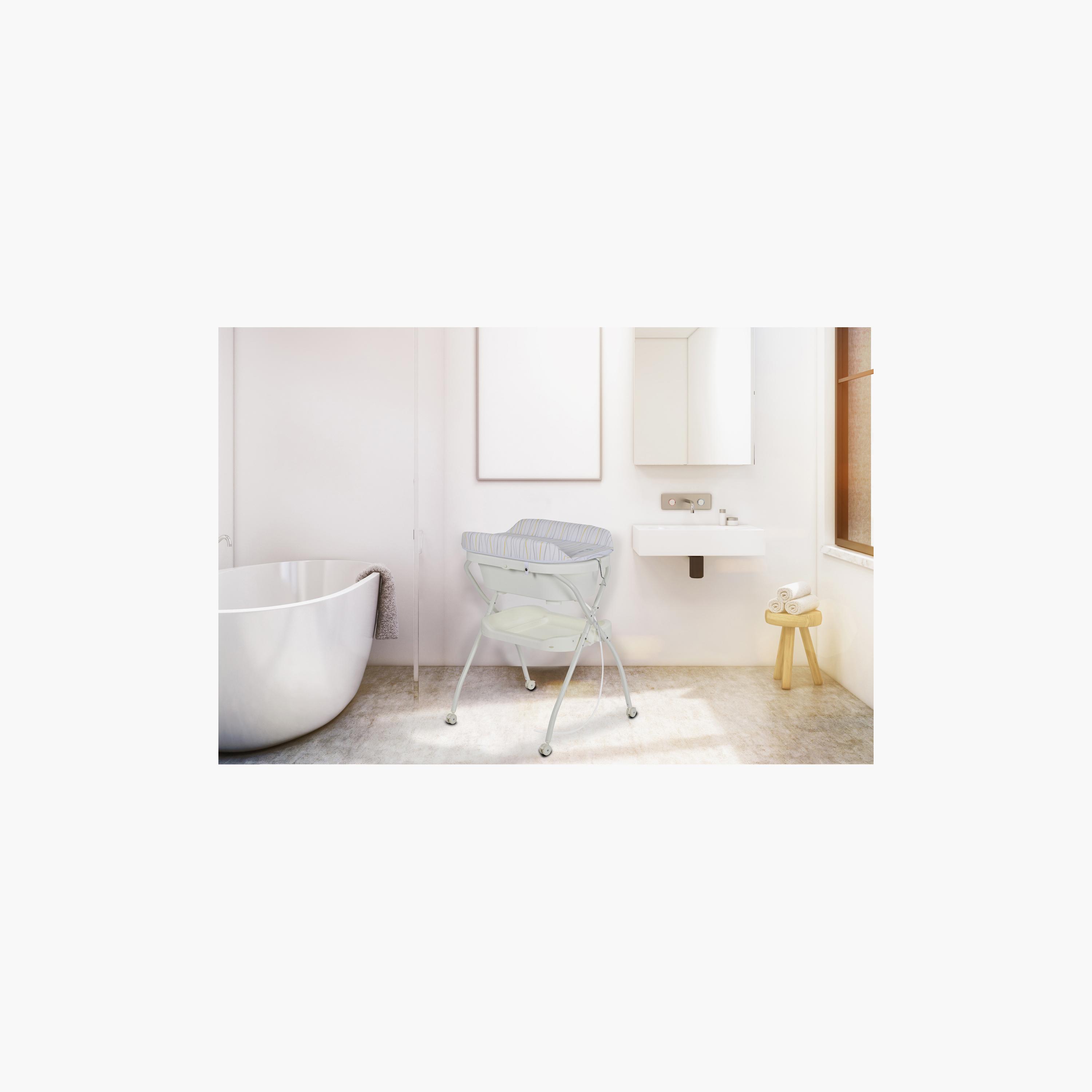 Mini Panda First Bubbly Changing Bath & Tidy Tray - Grey - 0-12 Months-baby-bathandcare-changingtables-image-2