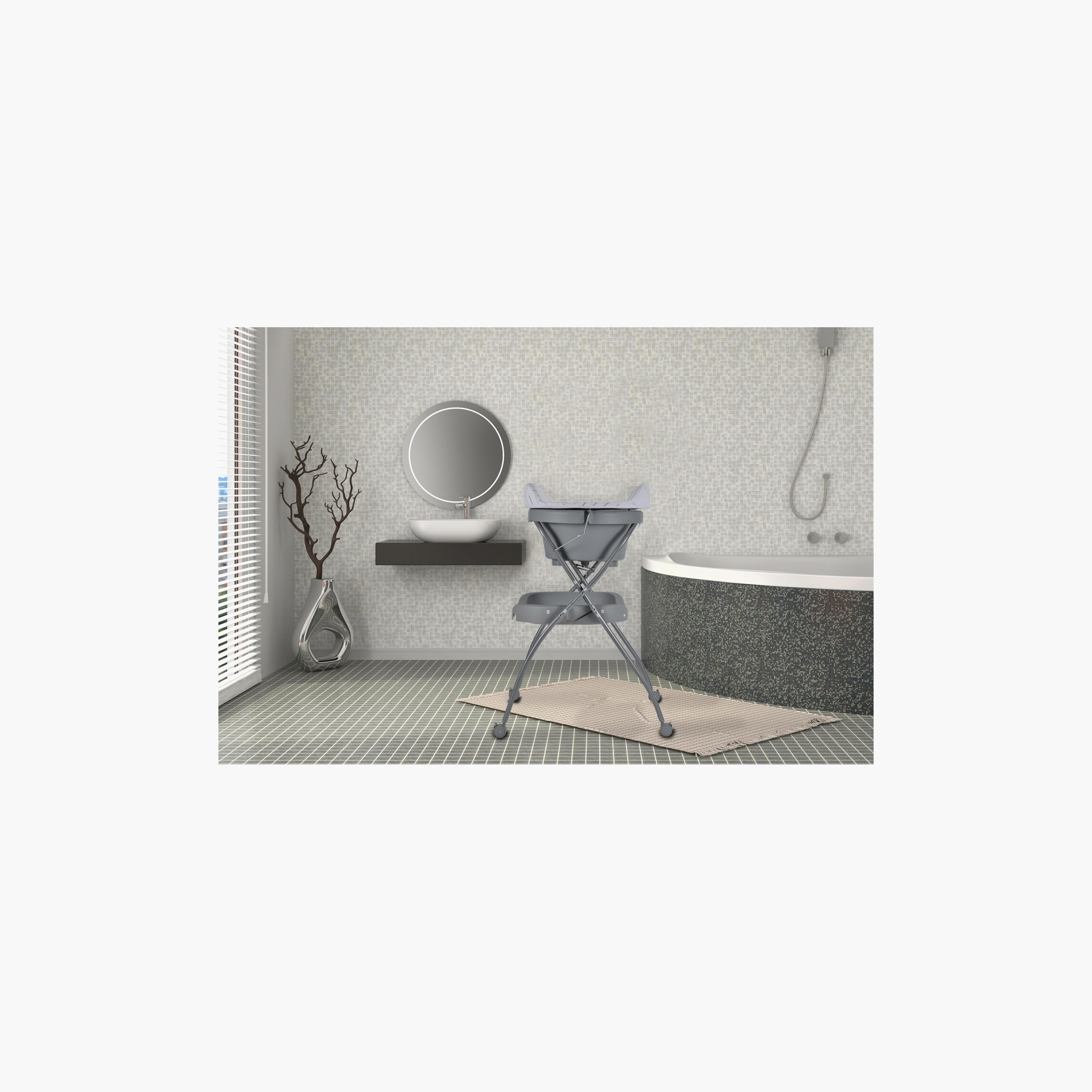 Mini Panda First Bubbly Changing Bath & Tidy Tray - Grey - 0-12 Months-baby-bathandcare-changingtables-image-3