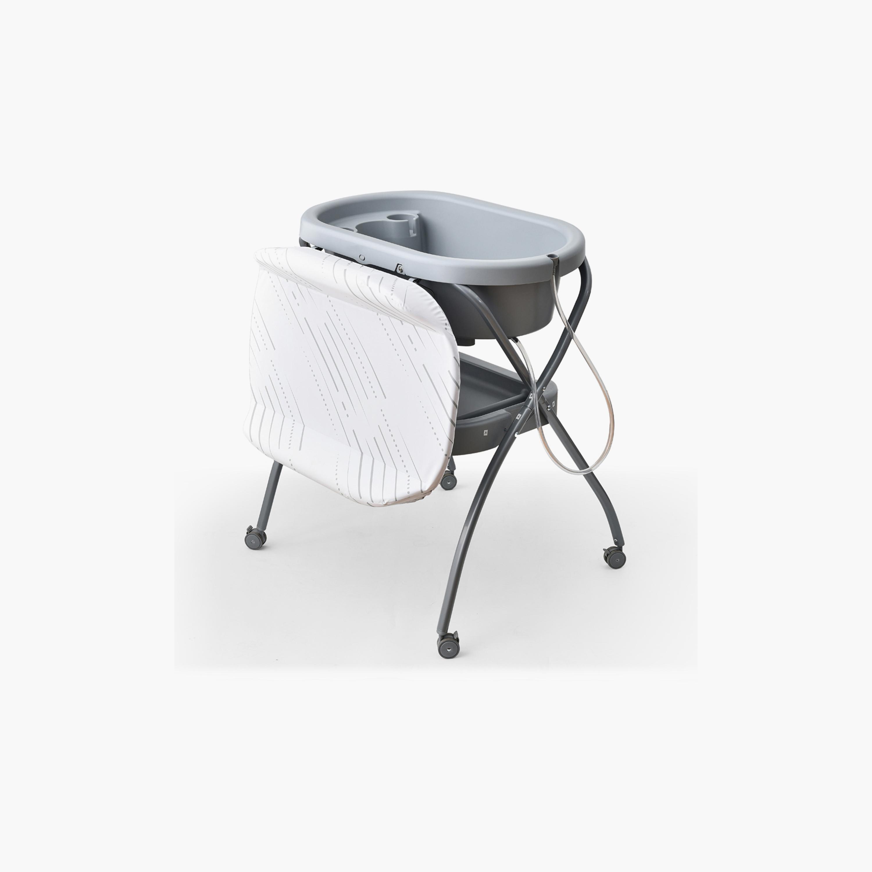 Mini Panda First Bubbly Changing Bath & Tidy Tray - Grey - 0-12 Months-baby-bathandcare-changingtables-image-7
