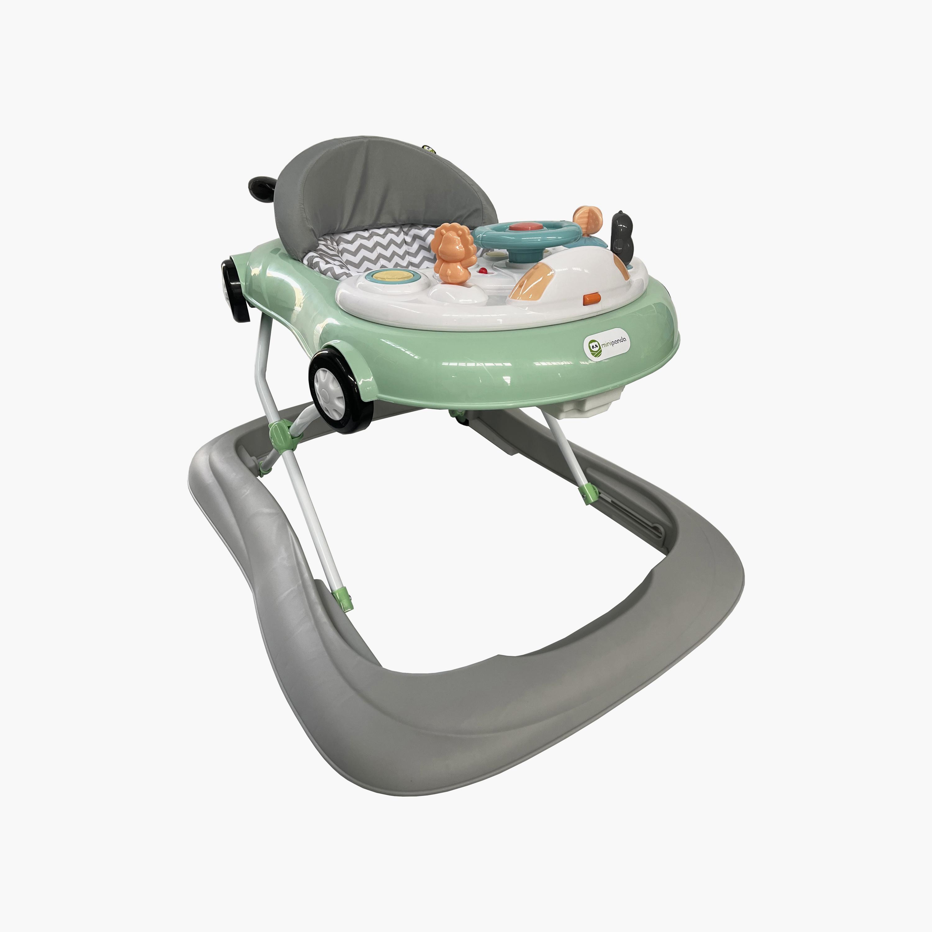 Mini Panda Auto Pingu Baby Walker - Cool Green - 6-18 Months-baby-infantactivity-walkers-image-1