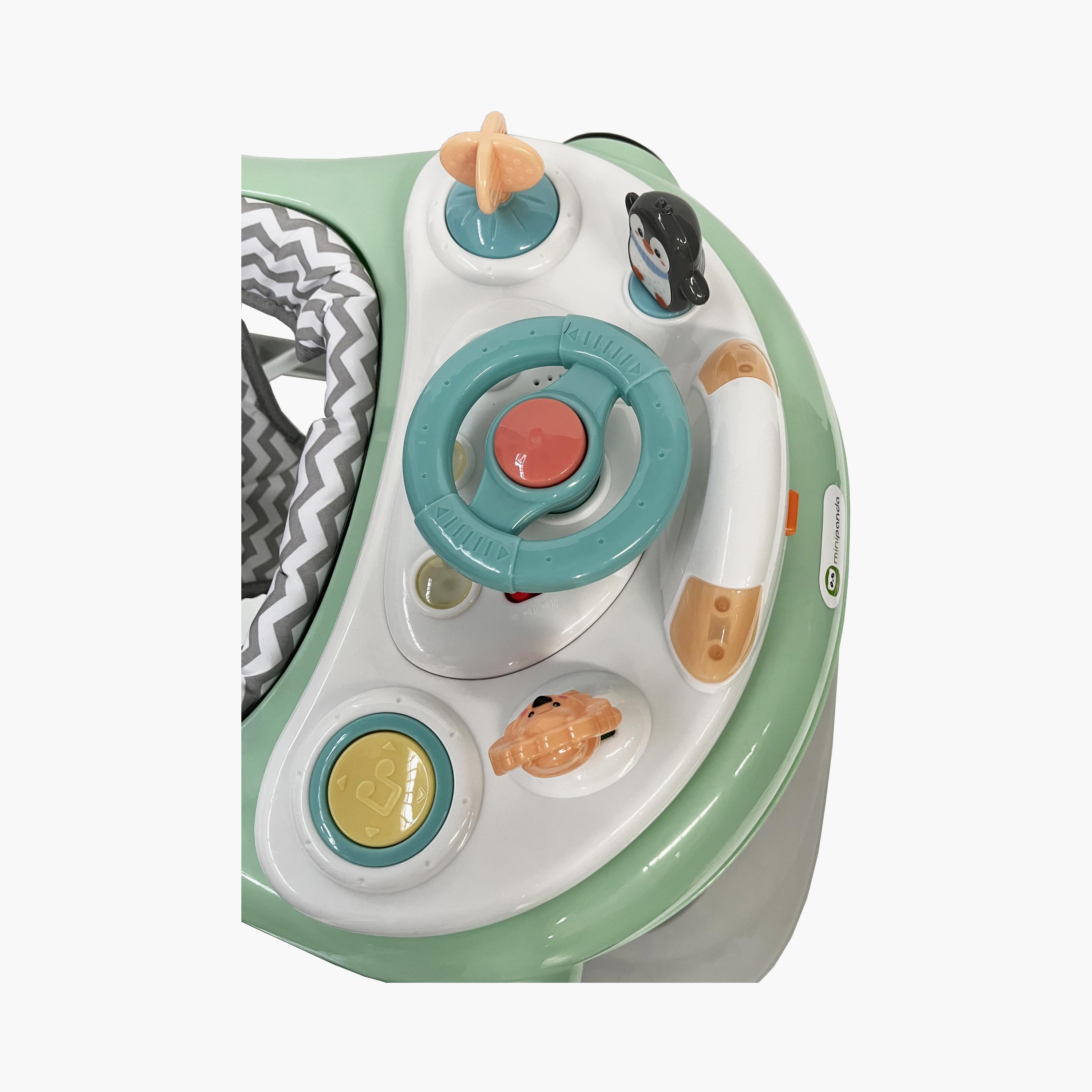 Mini Panda Auto Pingu Baby Walker - Cool Green - 6-18 Months-baby-infantactivity-walkers-image-4