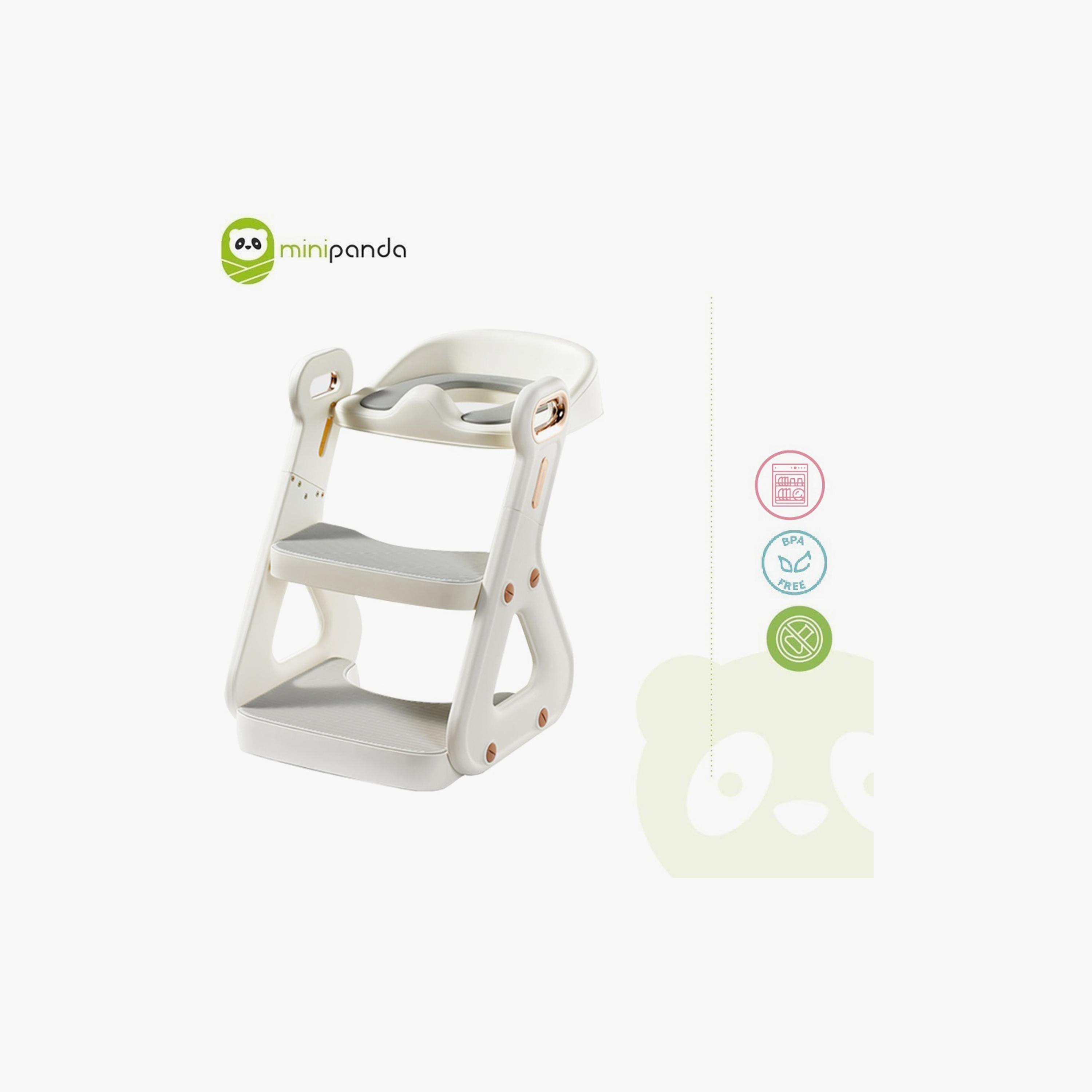Mini Panda Little Tots Potty Training Seat with Ladder - Snow White - 1-4 Years-baby-diapering-pottytraining-image-5