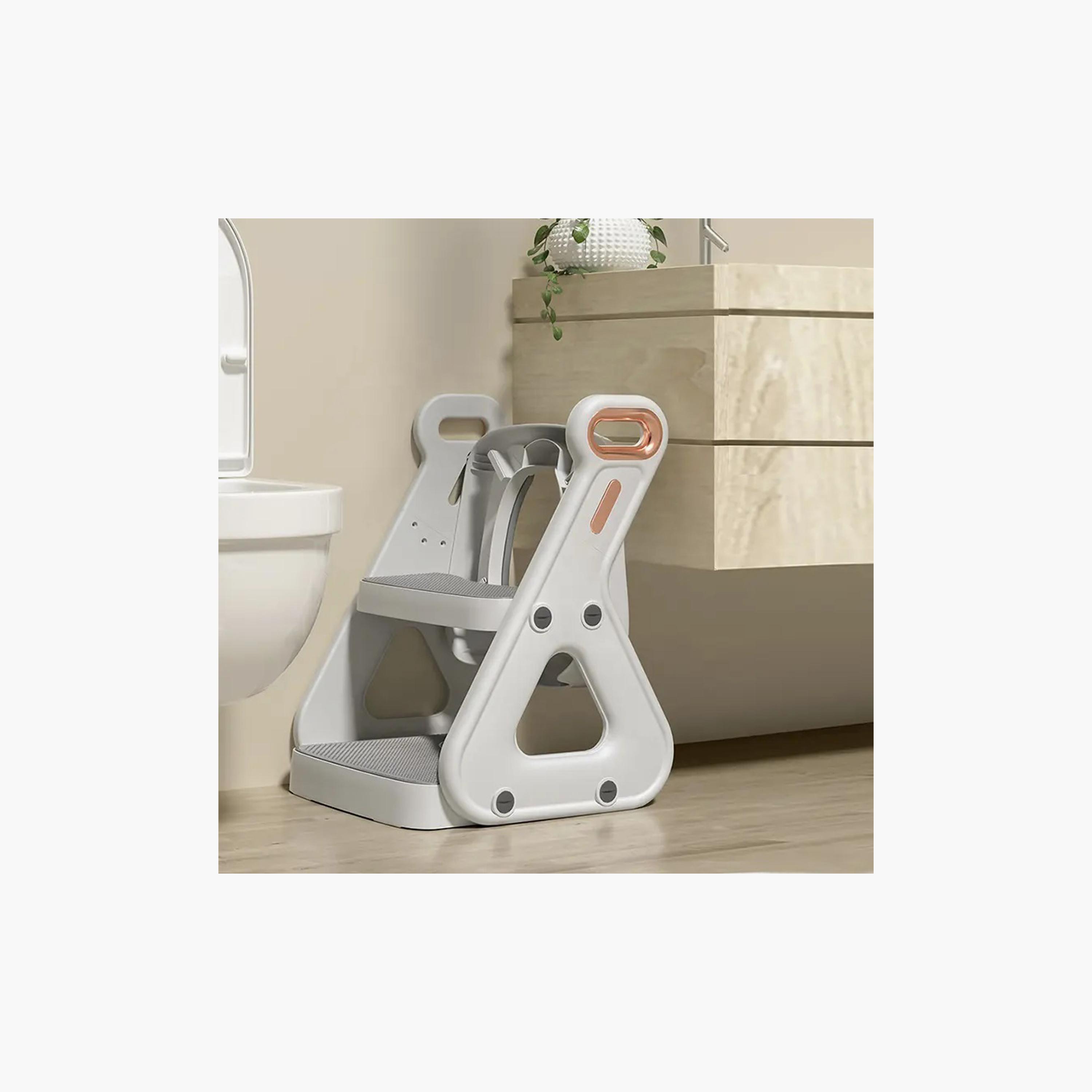 Mini Panda Little Tots Potty Training Seat with Ladder - Snow White - 1-4 Years-baby-diapering-pottytraining-image-9