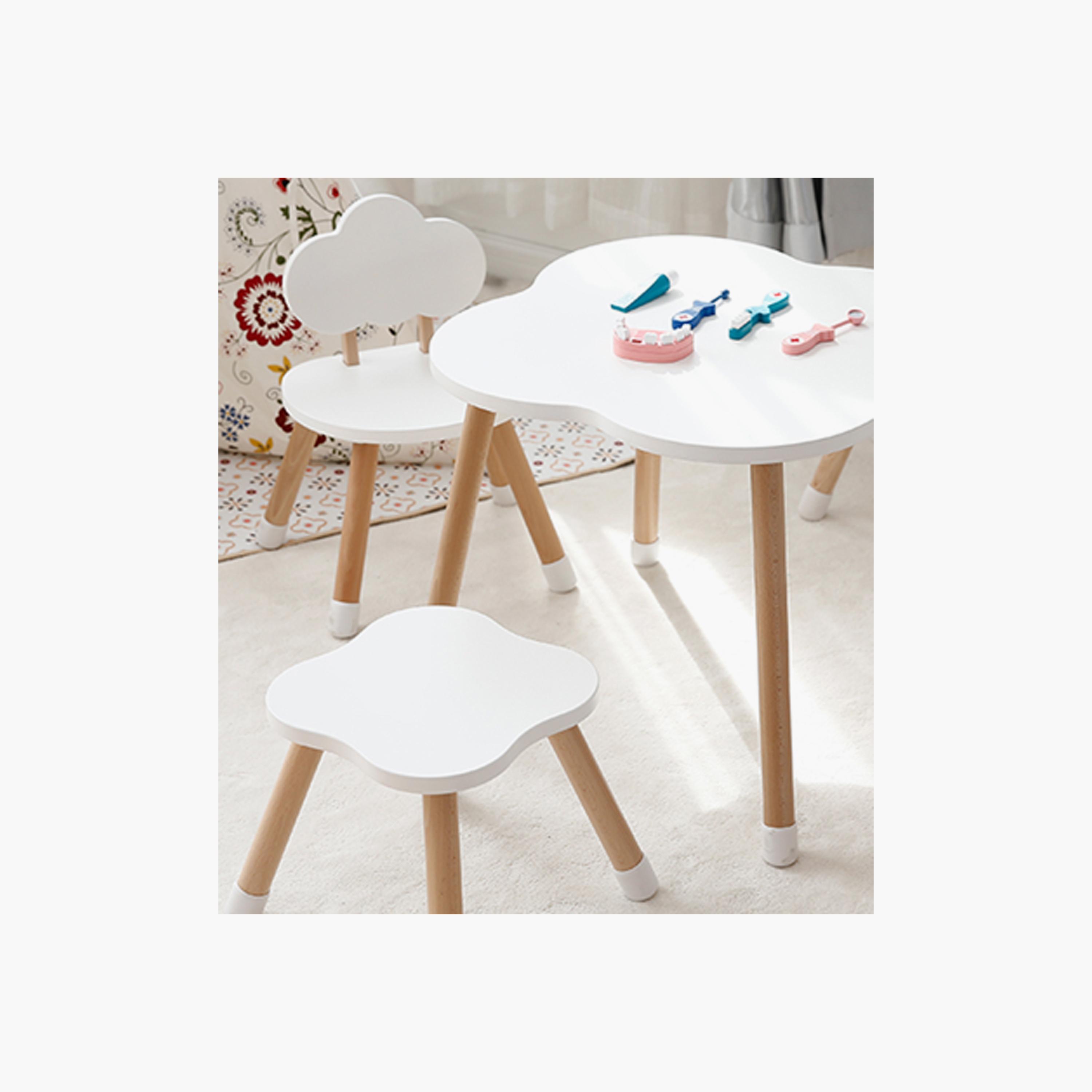 Mini Panda Clovercharm Wooden Table & Chair Set - Pure Ivory - 2-8 Years-baby-nursery-furniture-chairsandtables-image-6