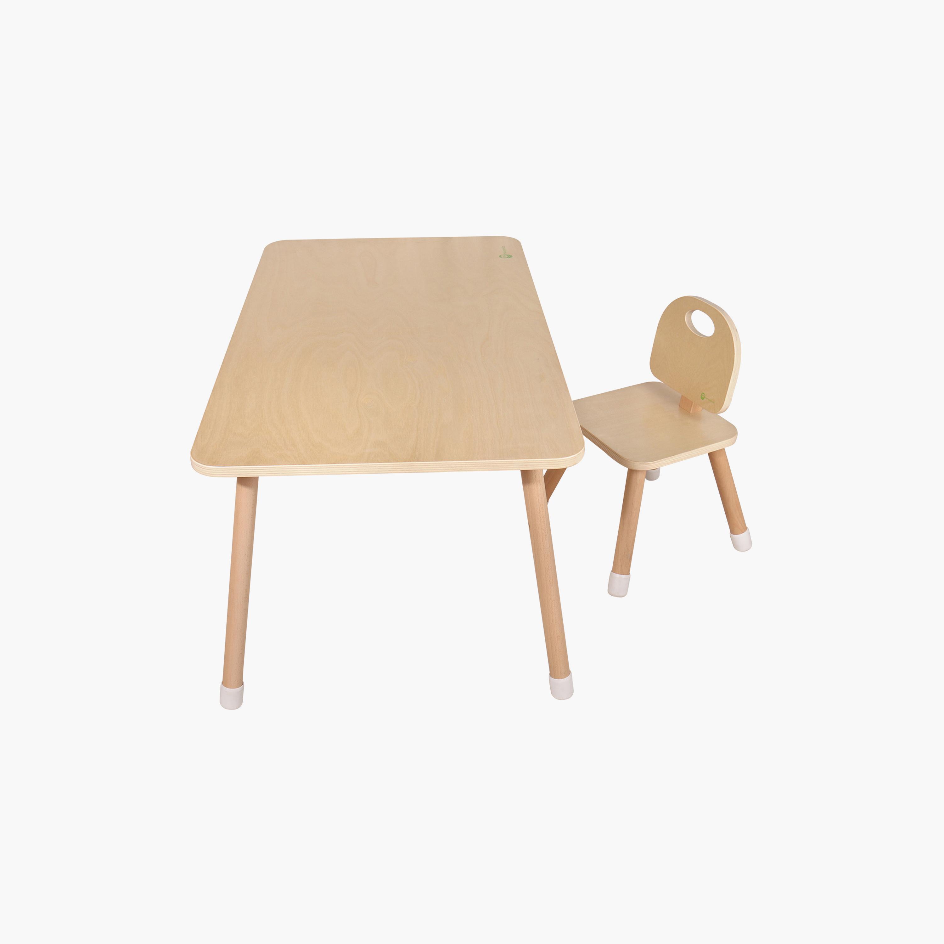 Mini Panda TimberTrove Study Table & Chair Set - Earth Essence - 2-8 Years-baby-nursery-furniture-chairsandtables-image-1