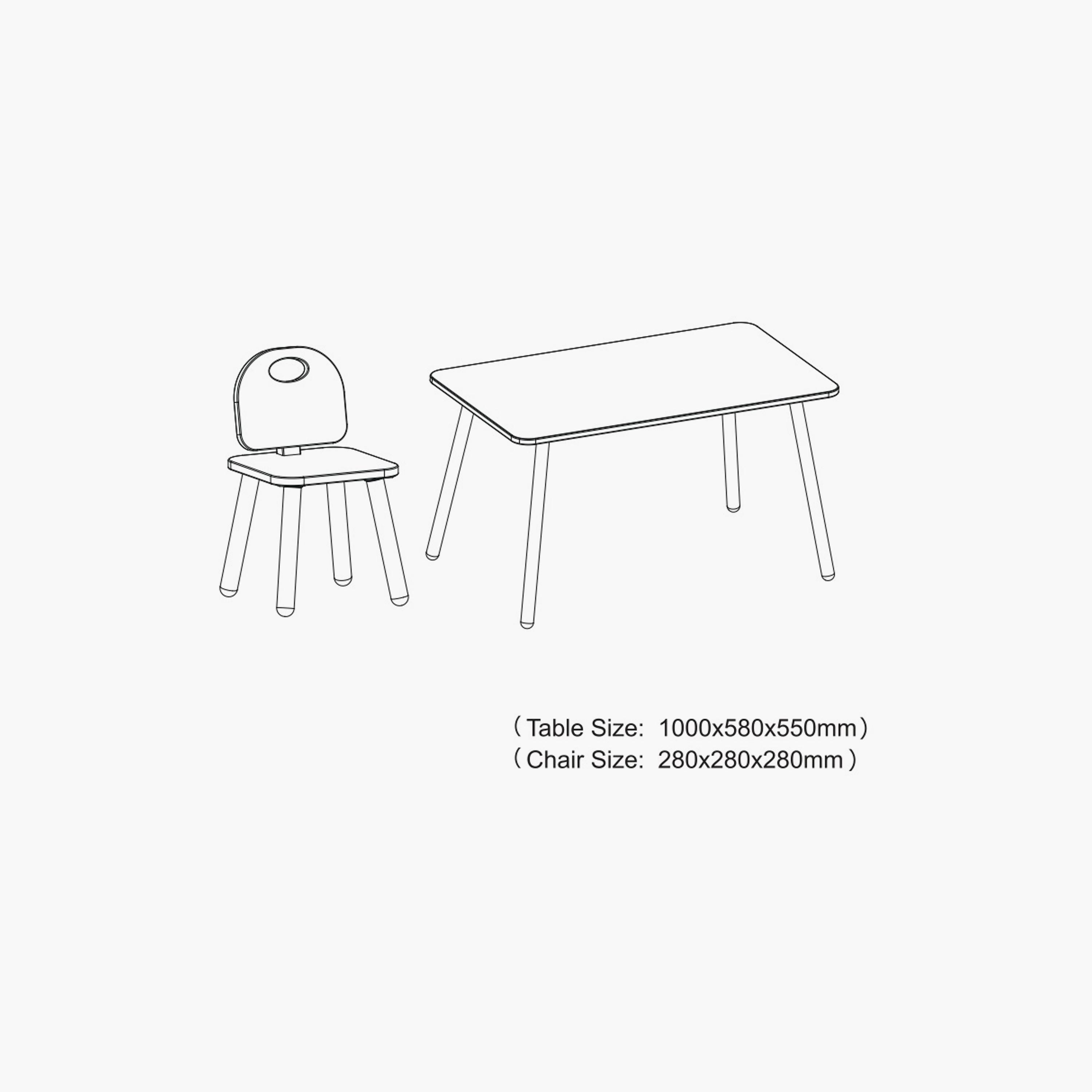 Mini Panda TimberTrove Study Table & Chair Set - Earth Essence - 2-8 Years-baby-nursery-furniture-chairsandtables-image-6