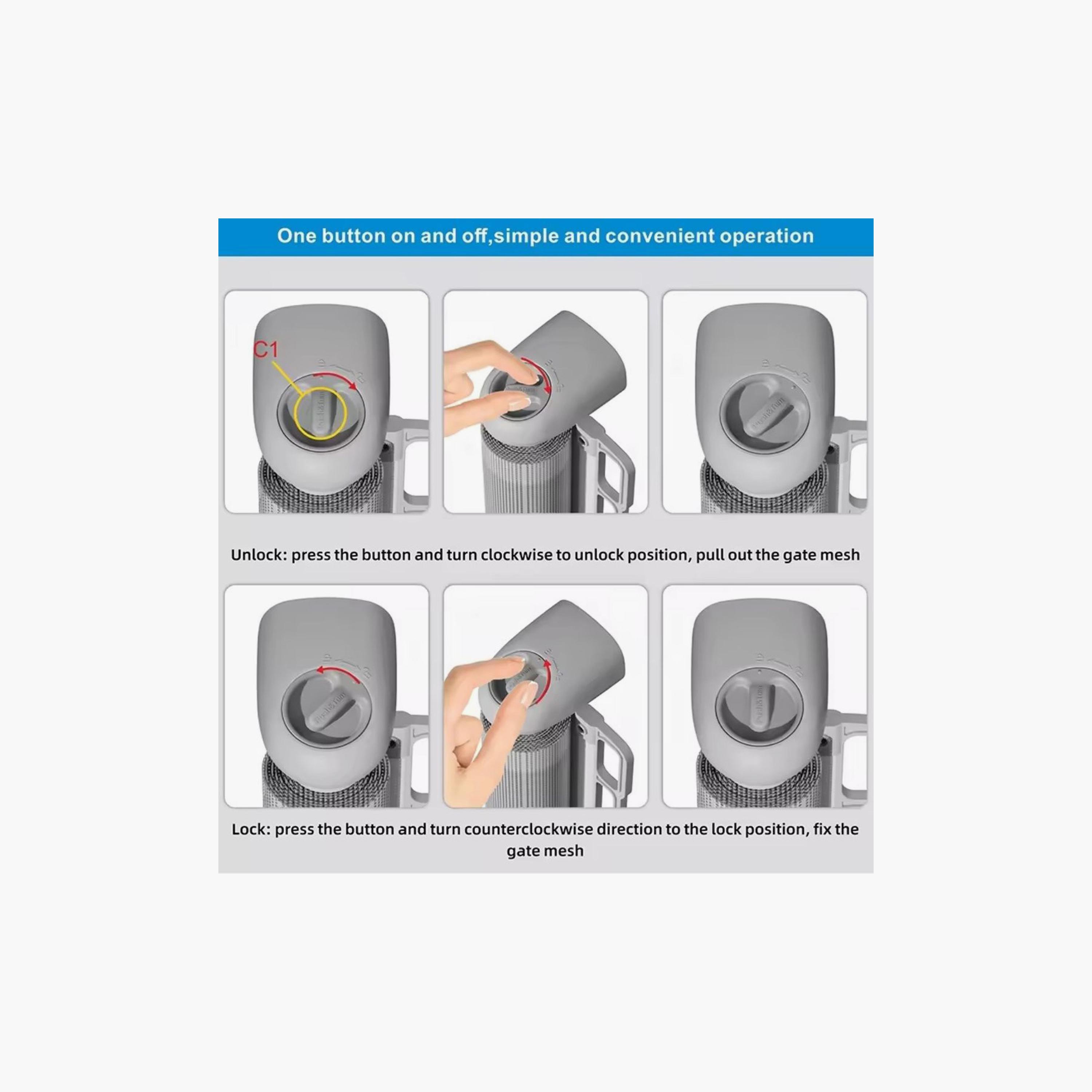 Mini Panda Patrol Baby Gate - White - 0 Months+-baby-healthandsafety-babyproofing-image-4