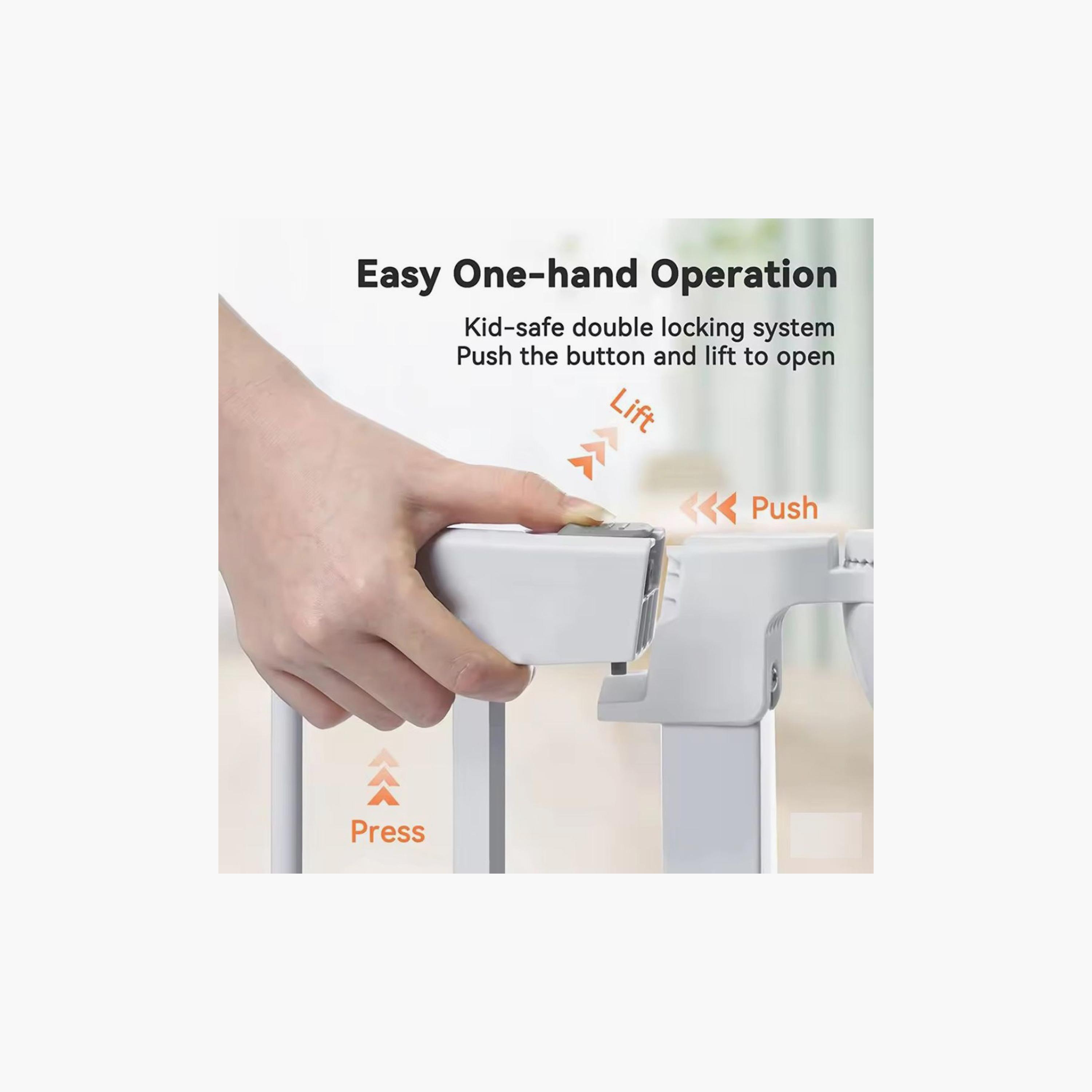 Mini Panda Haven Baby Gate - White - 0 Months+-baby-healthandsafety-babyproofing-image-2
