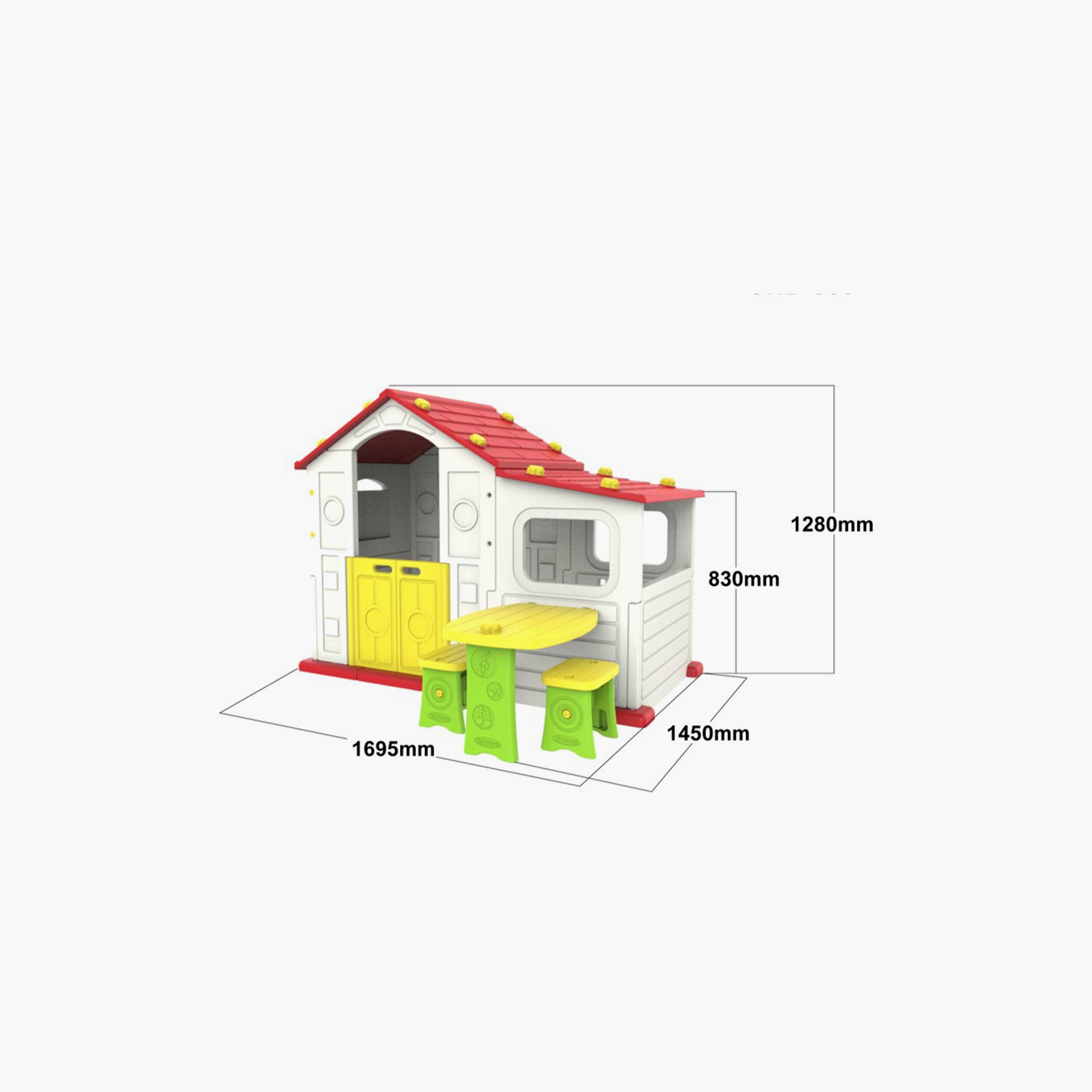 Mini Panda Tomo Big Playhouse with Table & Chair - 12-36 Months-toys-outdoor-playhousesandplayards-image-3