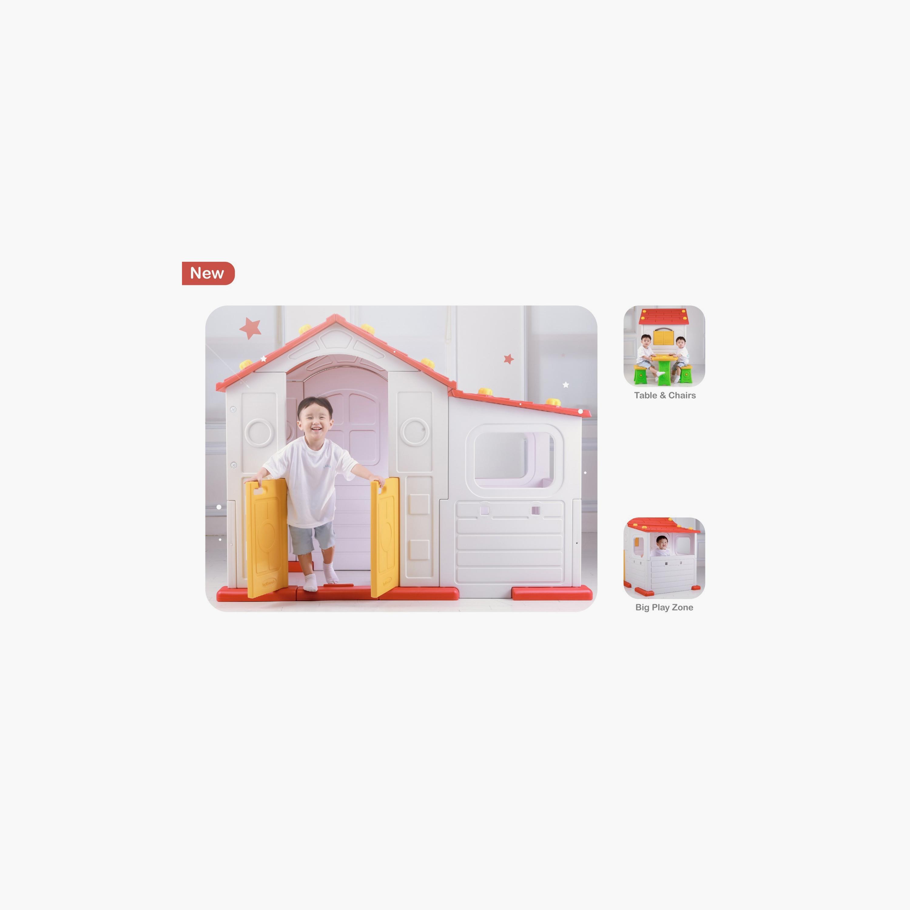 Mini Panda Tomo Big Playhouse with Table & Chair - 12-36 Months-toys-outdoor-playhousesandplayards-image-4
