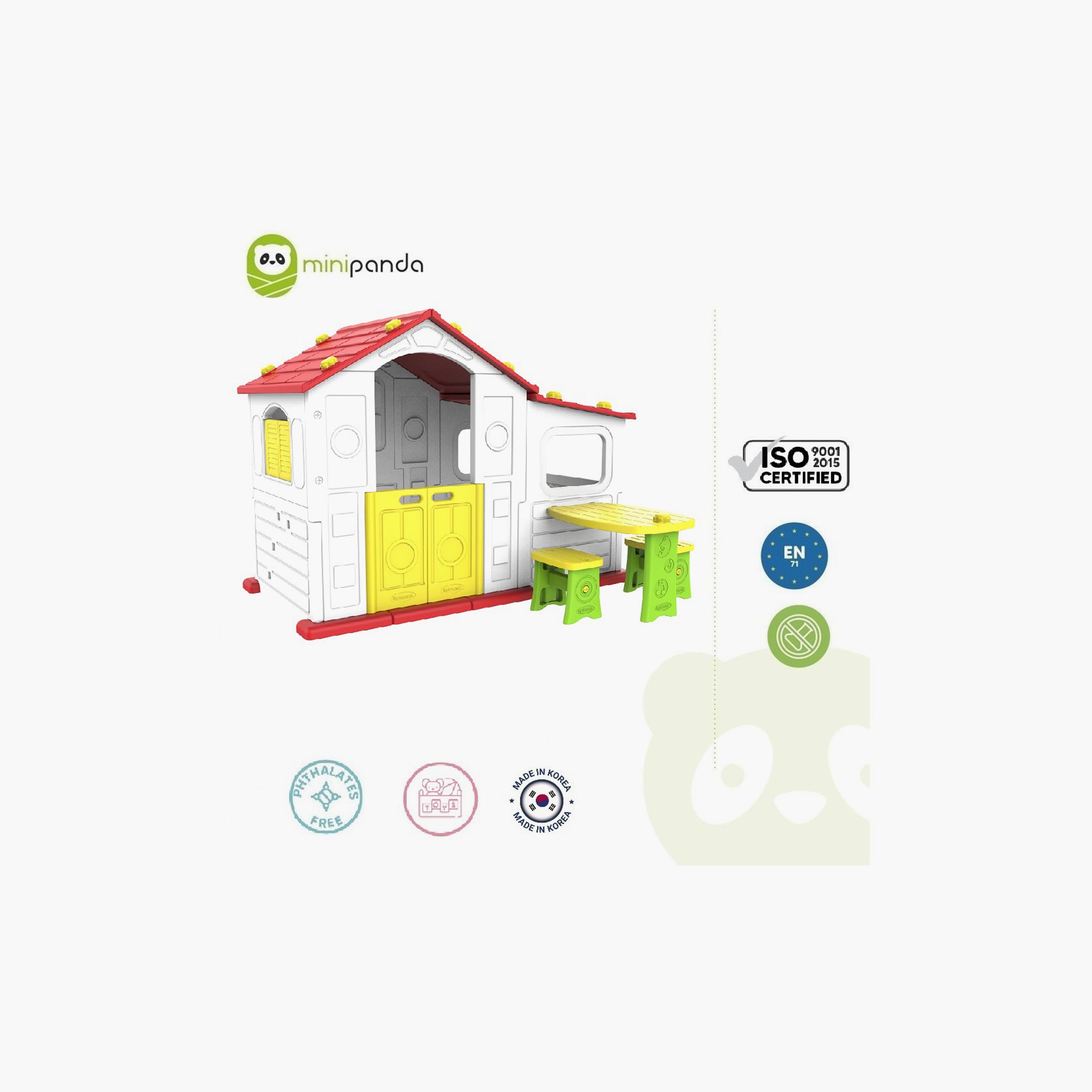 Mini Panda Tomo Big Playhouse with Table & Chair - 12-36 Months-toys-outdoor-playhousesandplayards-image-5