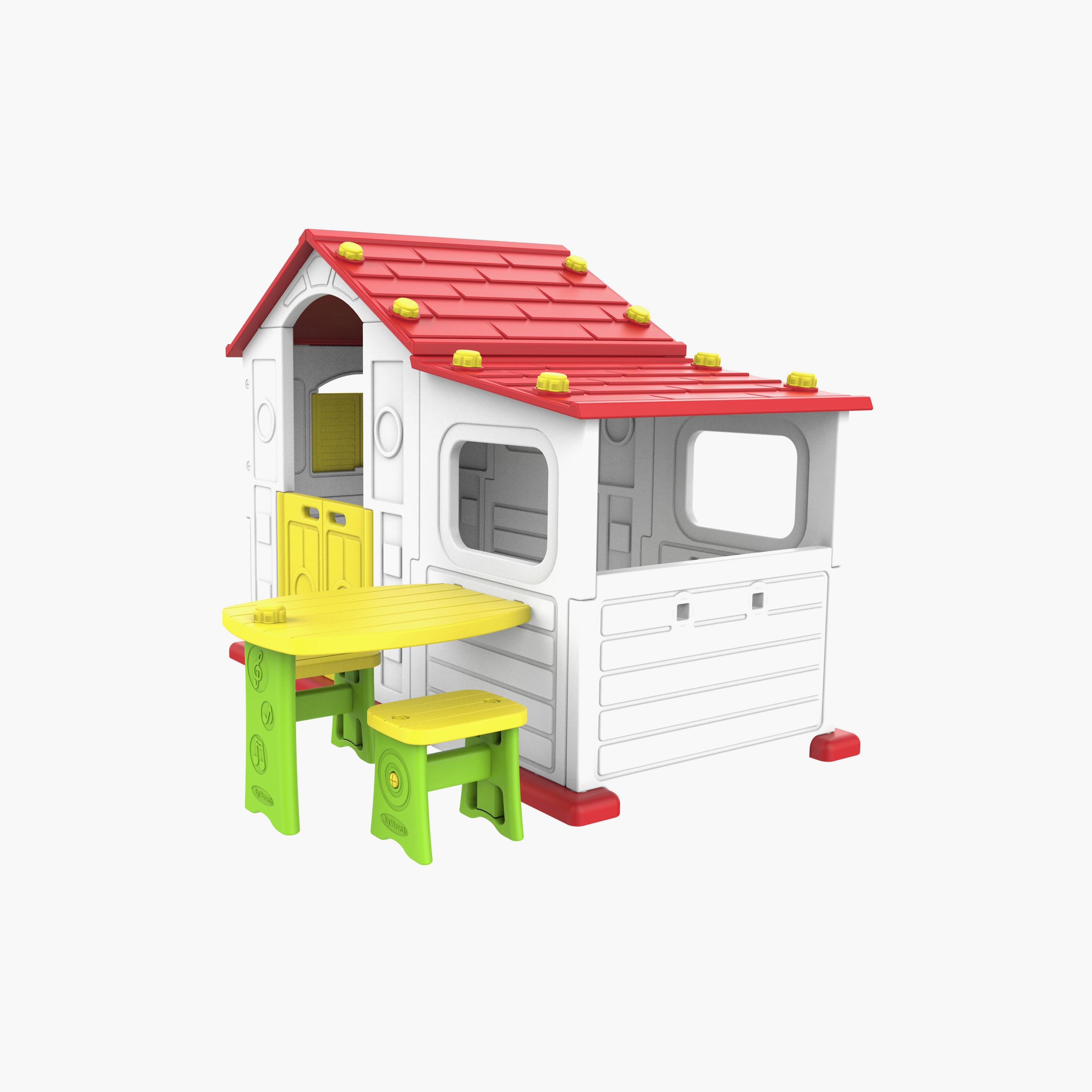 Mini Panda Tomo Big Playhouse with Table & Chair - 12-36 Months-toys-outdoor-playhousesandplayards-image-8