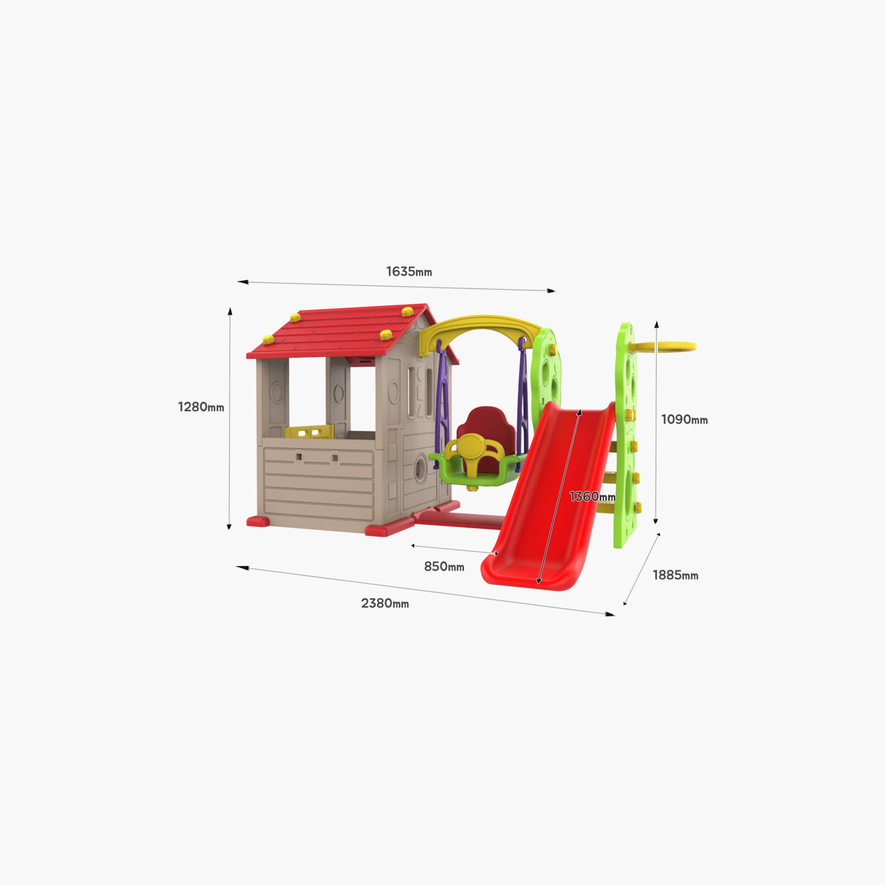 Mini Panda Tomo Swing House with Slide - 12-36 Months-toys-outdoor-playhousesandplayards-image-4