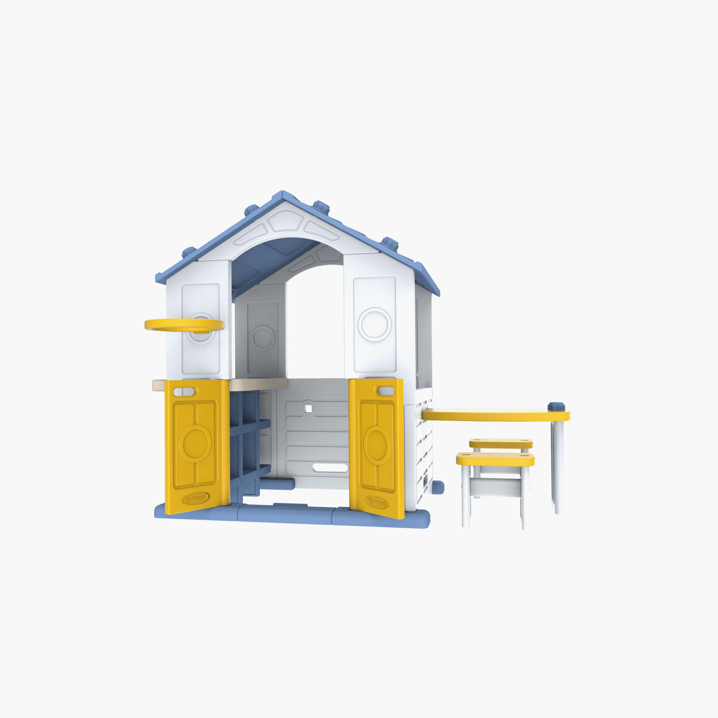 Mini Panda Tomo Deluxe Playhouse with Sink & Table - Multicolor - 12-36 Months-toys-outdoor-playhousesandplayards-image-9