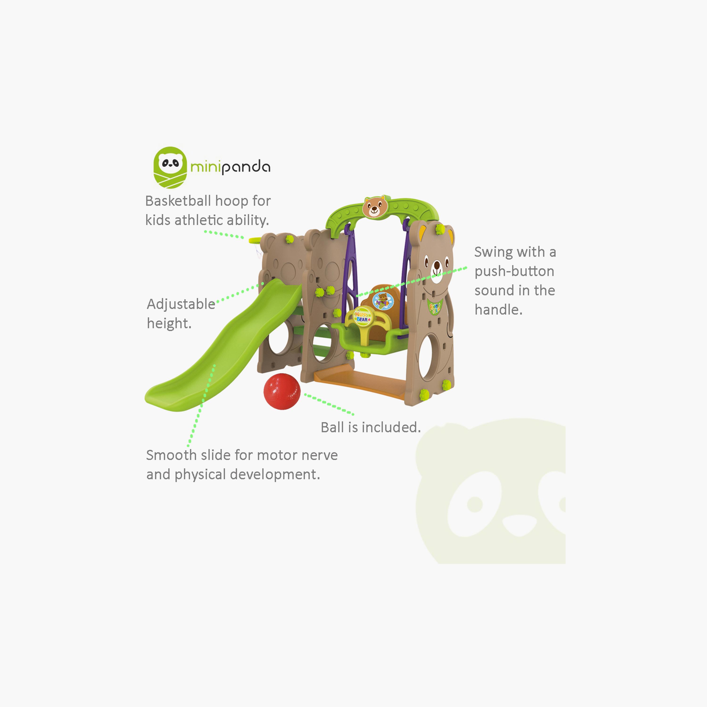 Mini Panda Bear Slide & Swing Playset - 12-36 Months-toys-outdoor-slidesandswings-image-3