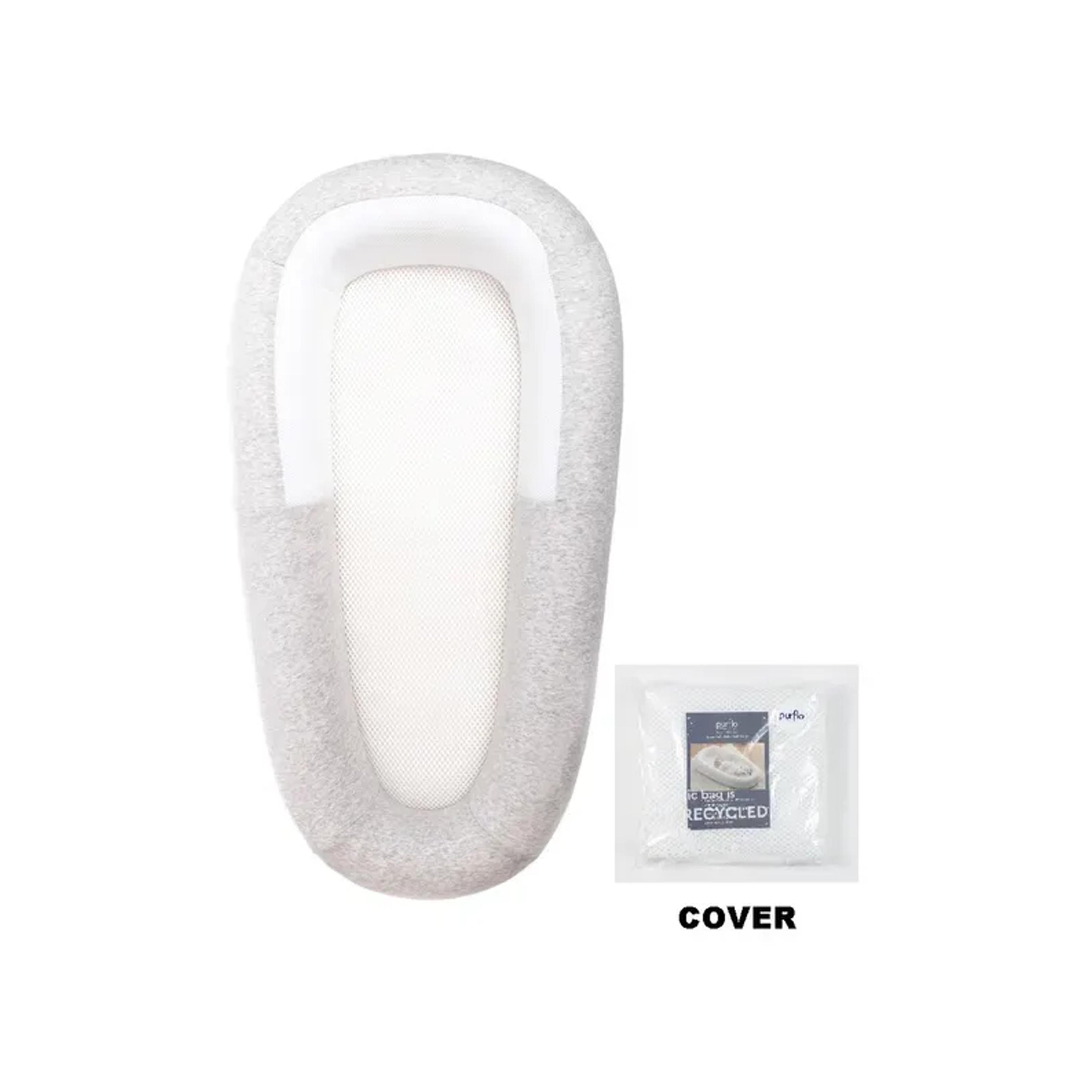 غطاء سرير الأطفال من بورفلو - رمادي فاتح - من عمر 0 إلى 8 أشهر-baby-nursery-babybedding-image-2