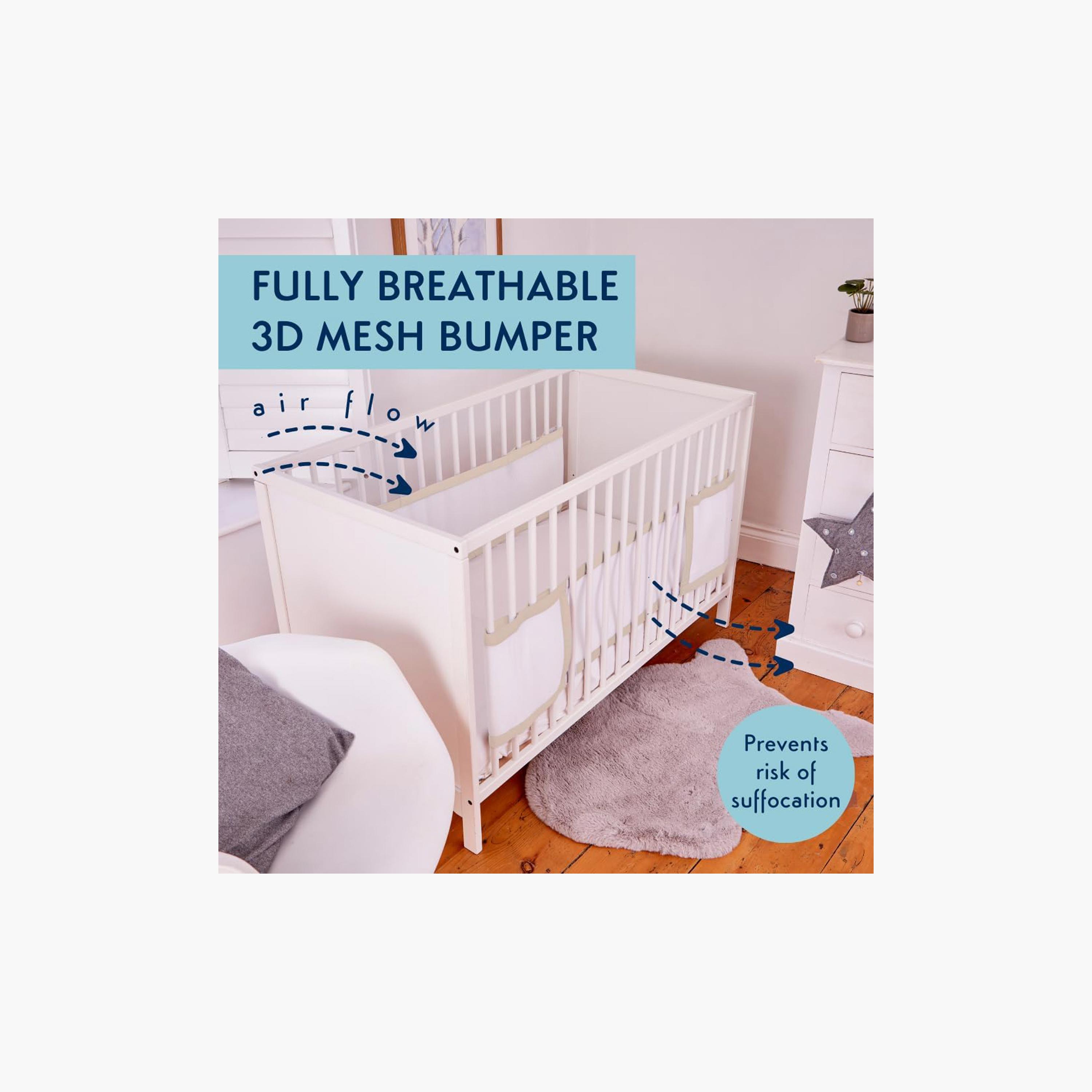 Purflo 2-Piece Breathable Cot Bumper Wraps - Hazel - 0 Months+-baby-nursery-furniture-cribsandbeds-cribaccessories-image-8