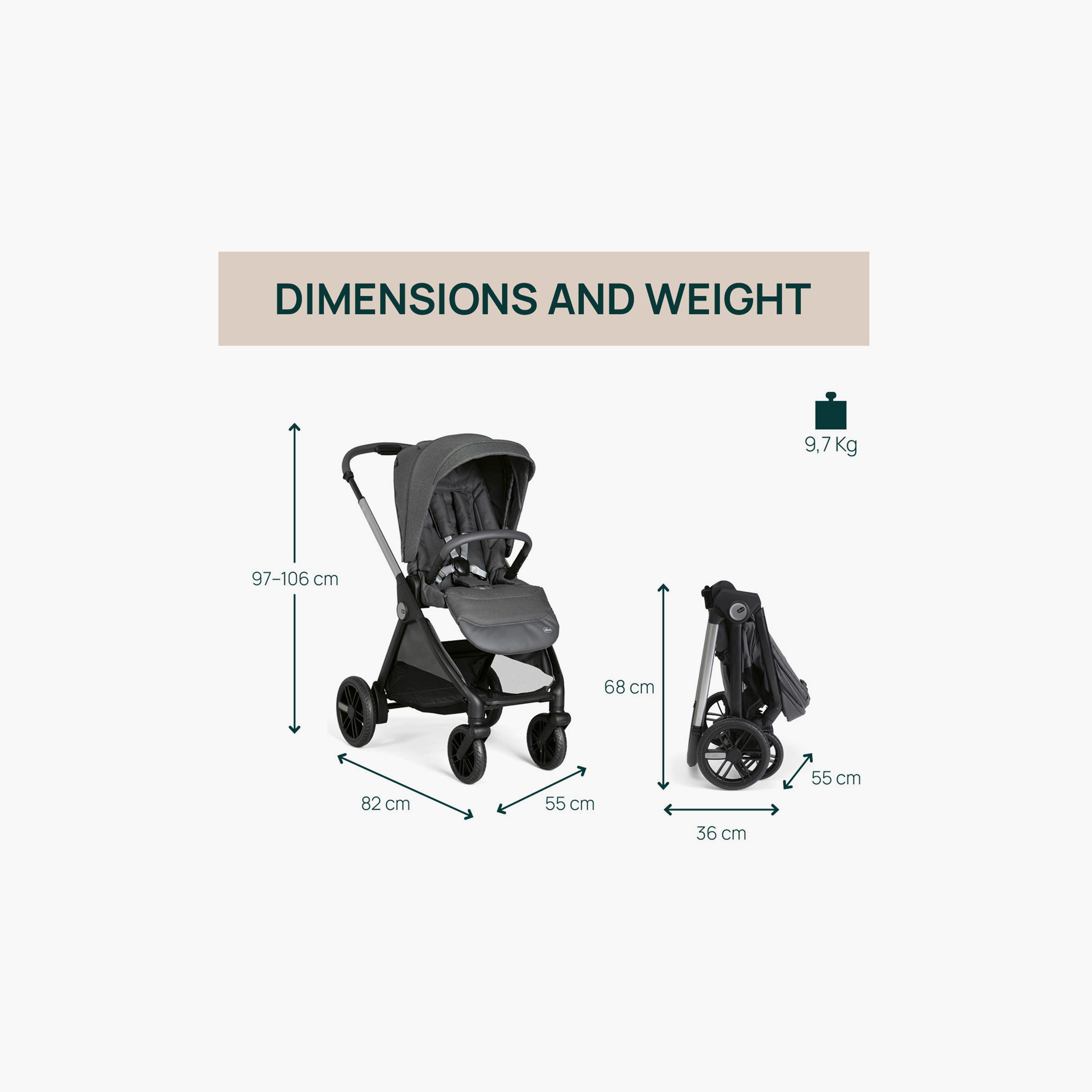 Chicco One-Touch Foldable Bellagio Stroller - 0-22kg - 0-4 years-baby-gear-strollersandprams-strollers-image-9