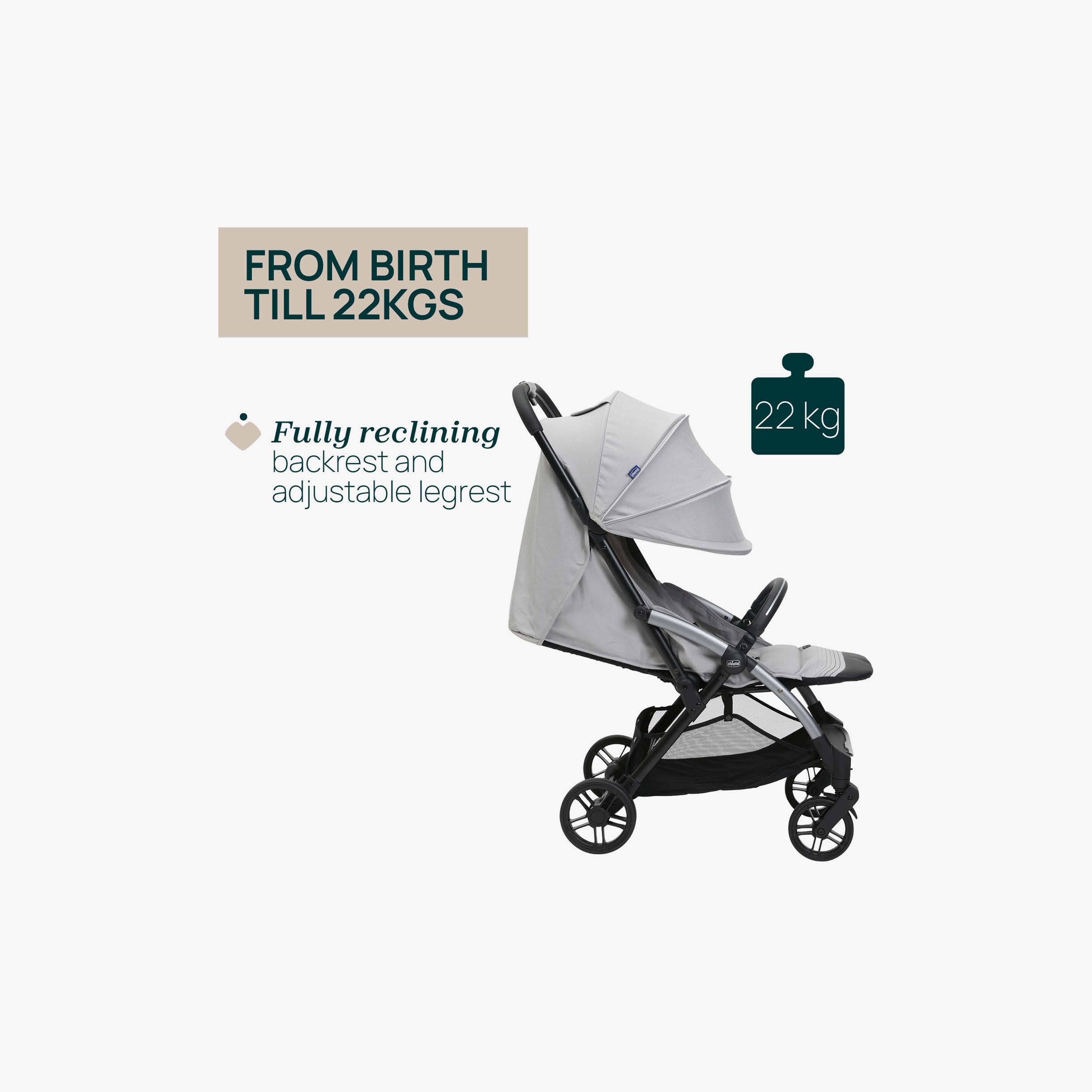Chicco Foldable Goody XPlus Stroller with Rain Cover - 0-22kg - 0-4 Years-baby-gear-strollersandprams-strollers-image-10