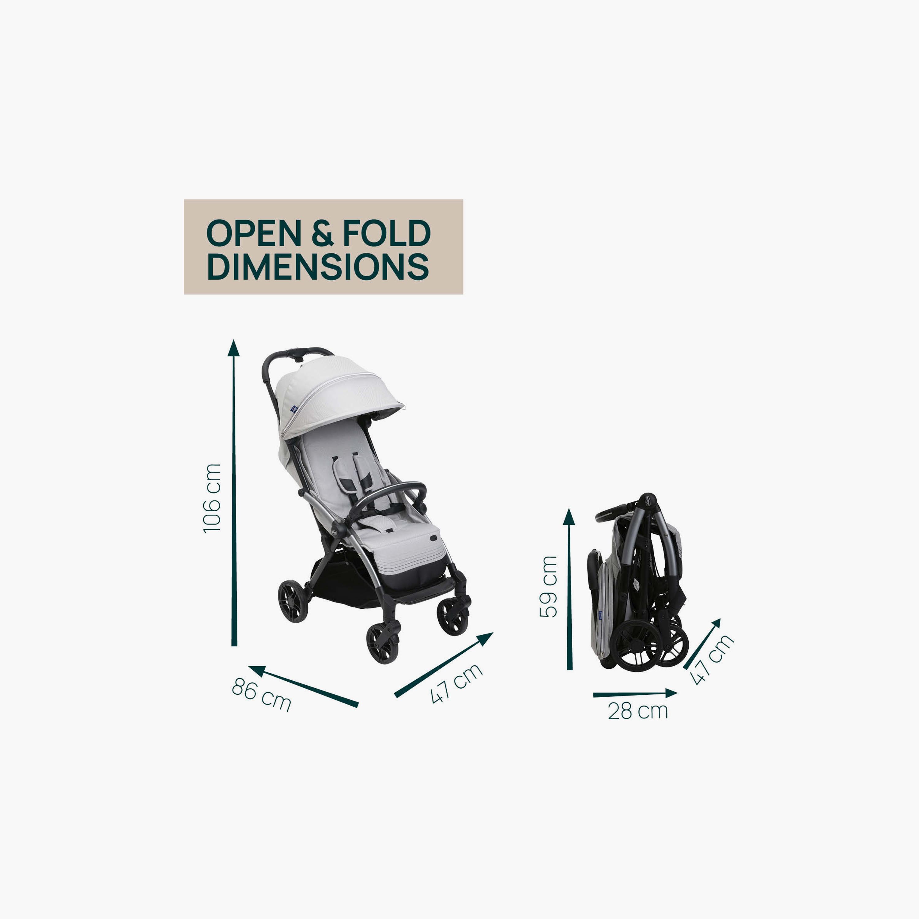 Chicco Foldable Goody XPlus Stroller with Rain Cover - 0-22kg - 0-4 Years-baby-gear-strollersandprams-strollers-image-7