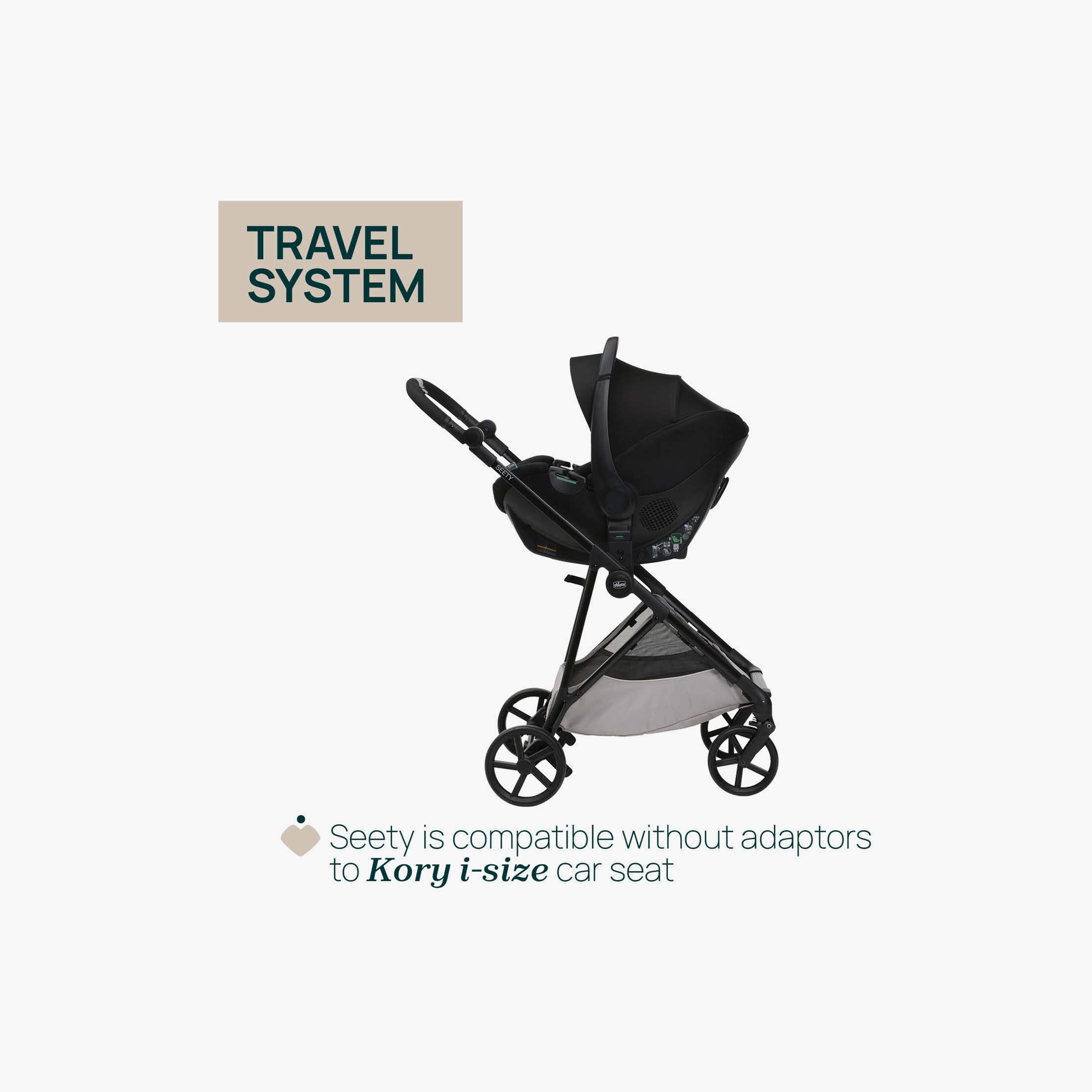 Chicco Smart & Compact Foldable Seety Stroller - Florence Beige - 0-22kg - 0-4 Years-baby-gear-strollersandprams-strollers-image-17