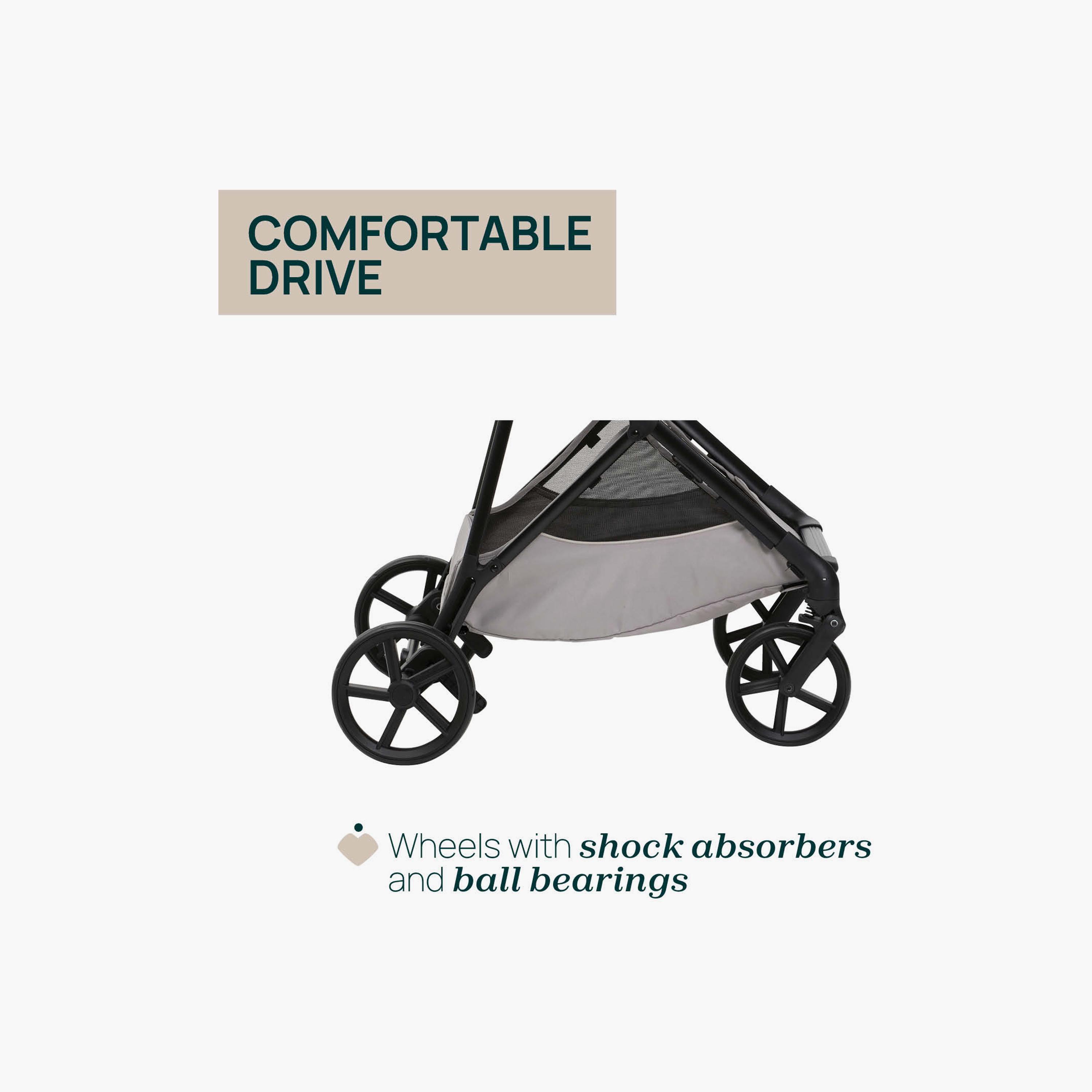 Chicco Smart & Compact Foldable Seety Stroller - Florence Beige - 0-22kg - 0-4 Years-baby-gear-strollersandprams-strollers-image-18