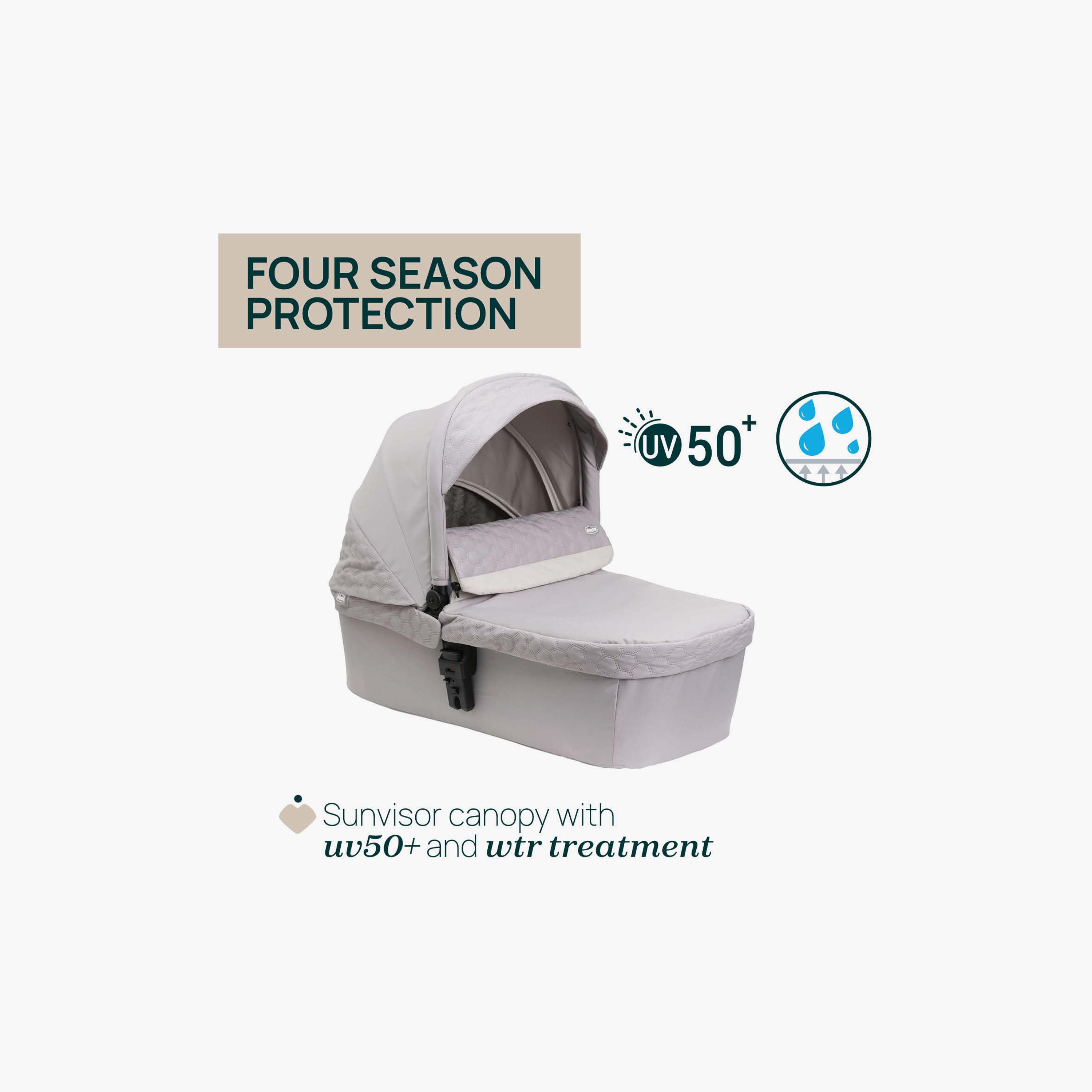 Chicco Smart & Compact Foldable Seety Stroller - Florence Beige - 0-22kg - 0-4 Years-baby-gear-strollersandprams-strollers-image-7