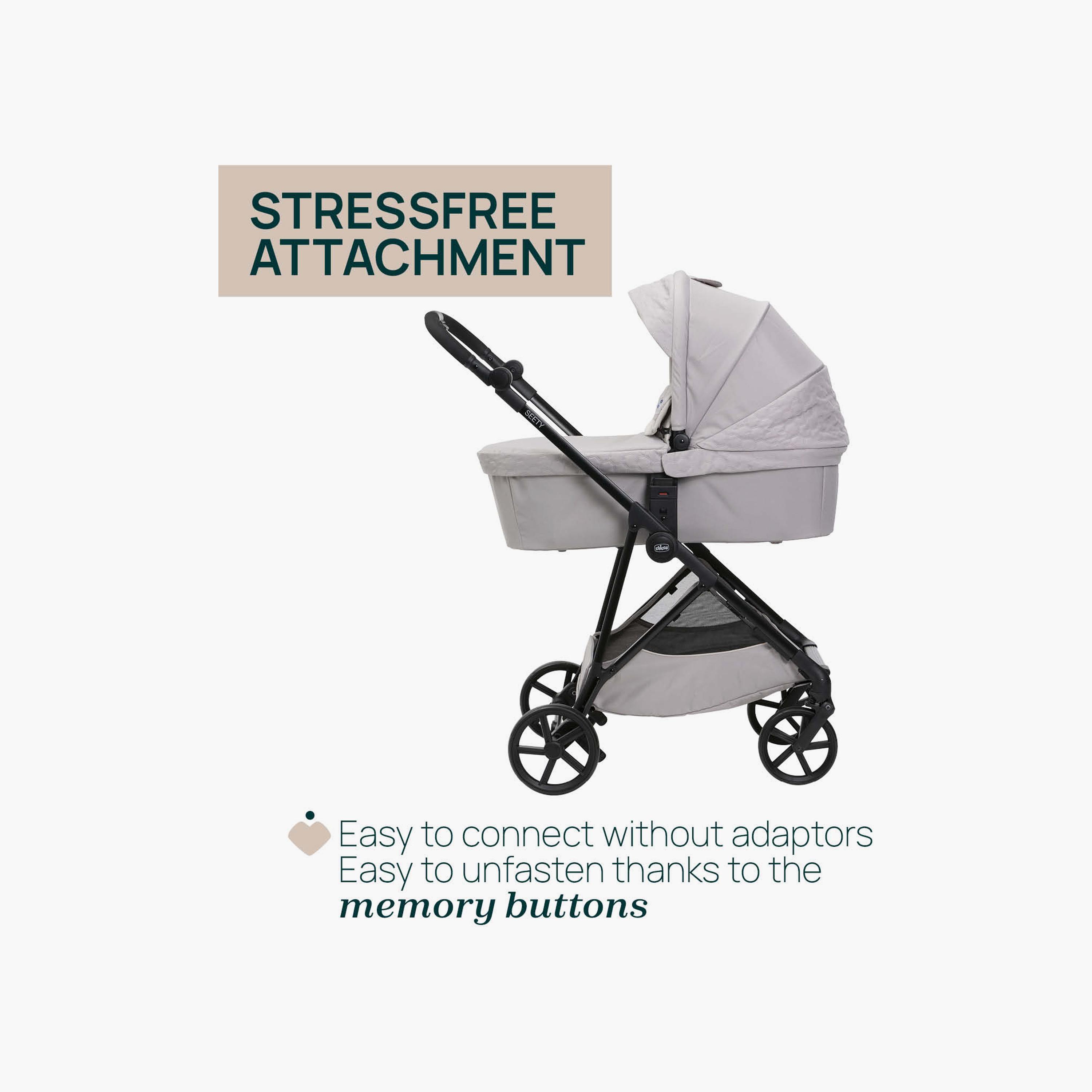 Chicco Smart & Compact Foldable Seety Stroller - Florence Beige - 0-22kg - 0-4 Years-baby-gear-strollersandprams-strollers-image-8