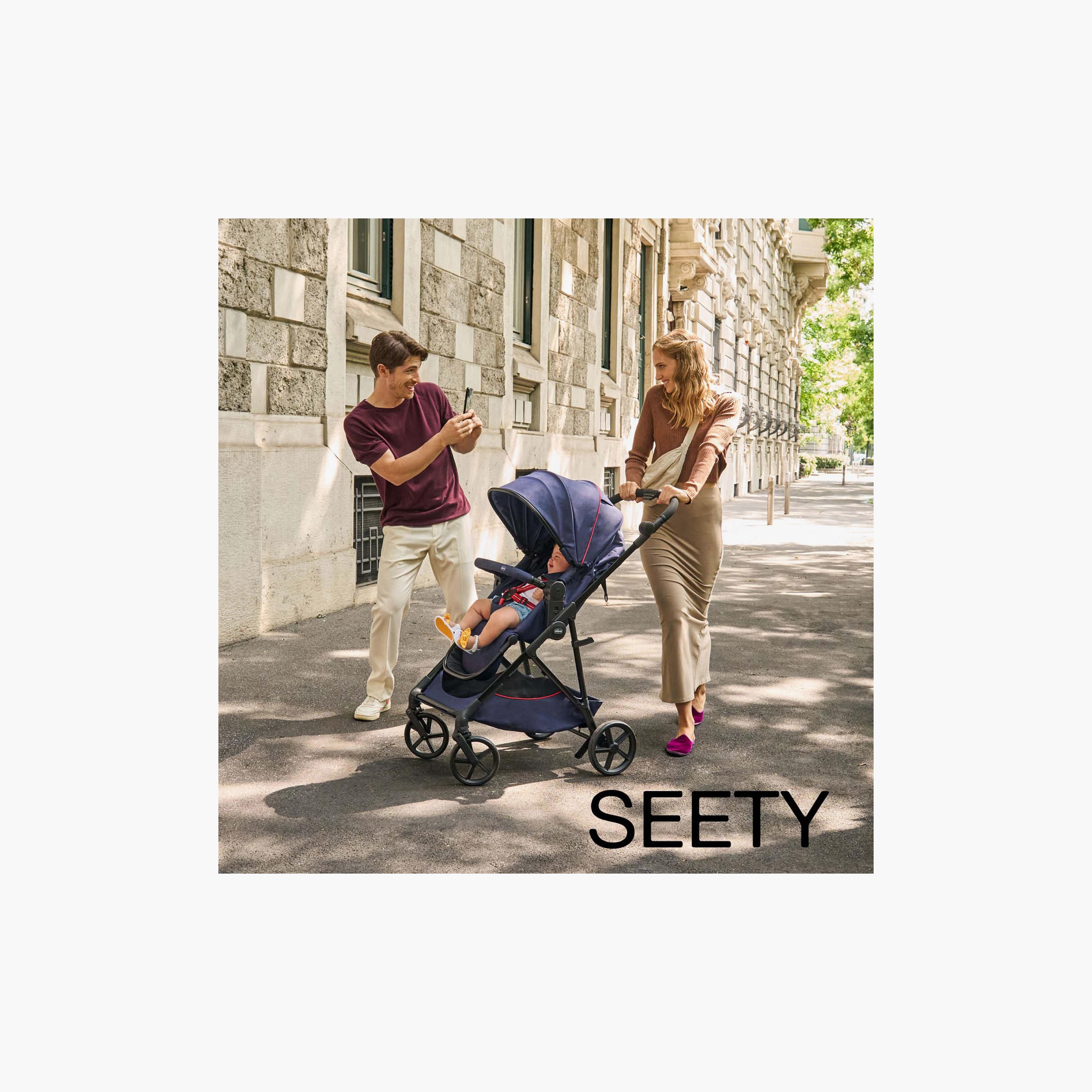 Chicco Smart & Compact Foldable Seety Stroller - Florence Beige - 0-22kg - 0-4 Years-baby-gear-strollersandprams-strollers-image-9
