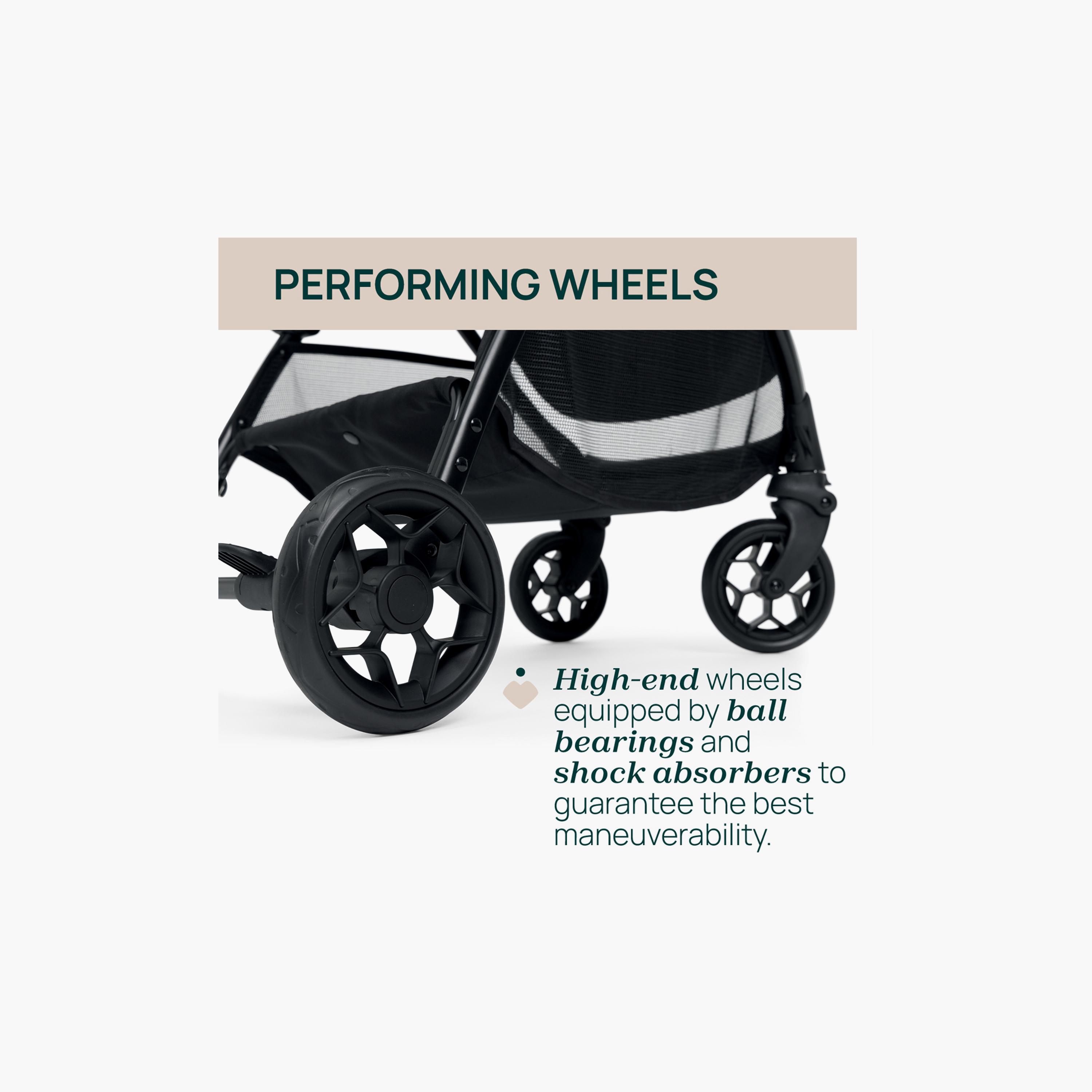 Chicco Self Foldable Glee Stroller with Rain Cover - Playful Black - 0-22kg -0-4 years-baby-gear-strollersandprams-strollers-image-7