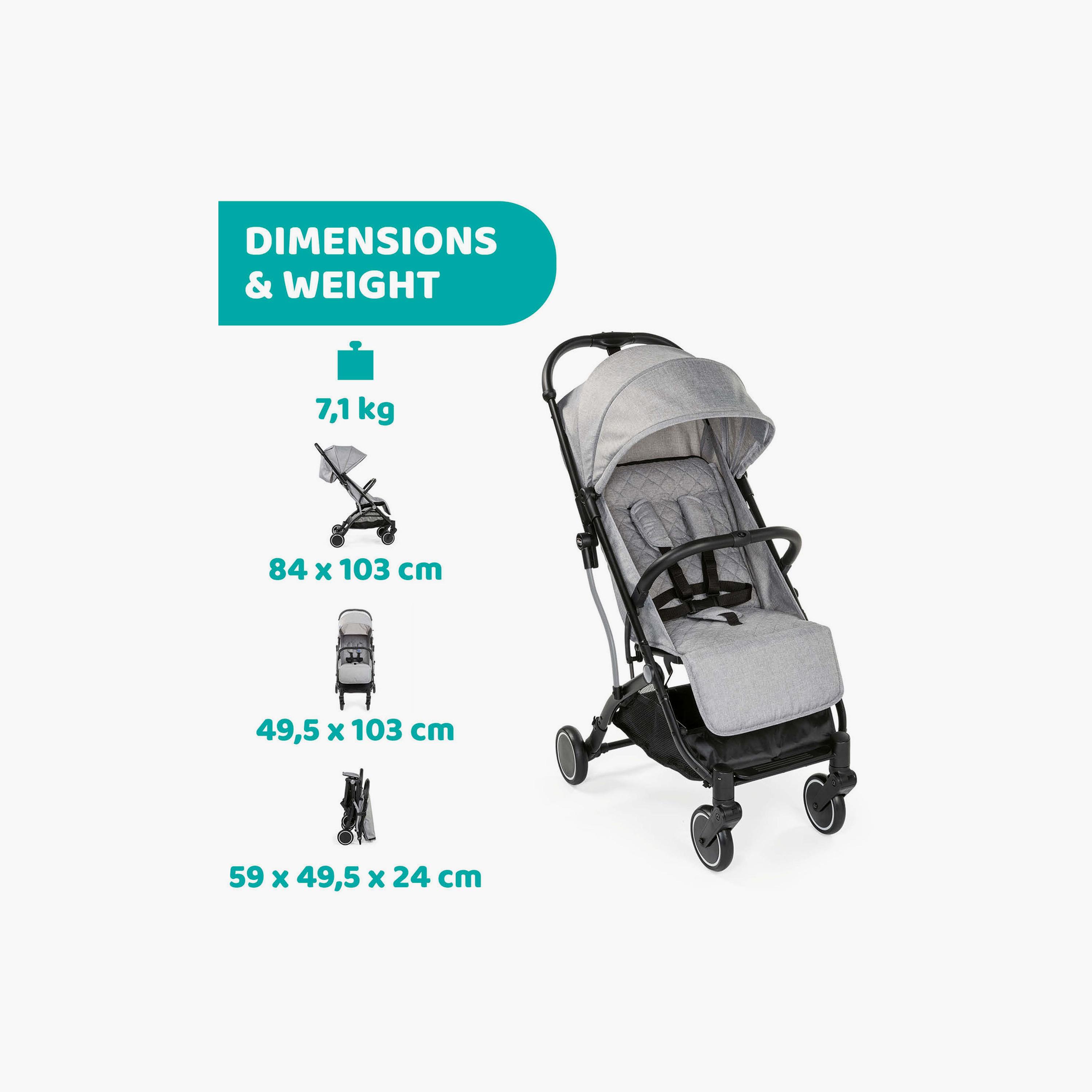 Chicco Foldable Trolleyme Stroller with Rain Cover - 0-20kg - 0-3 Years-baby-gear-strollersandprams-strollers-image-2