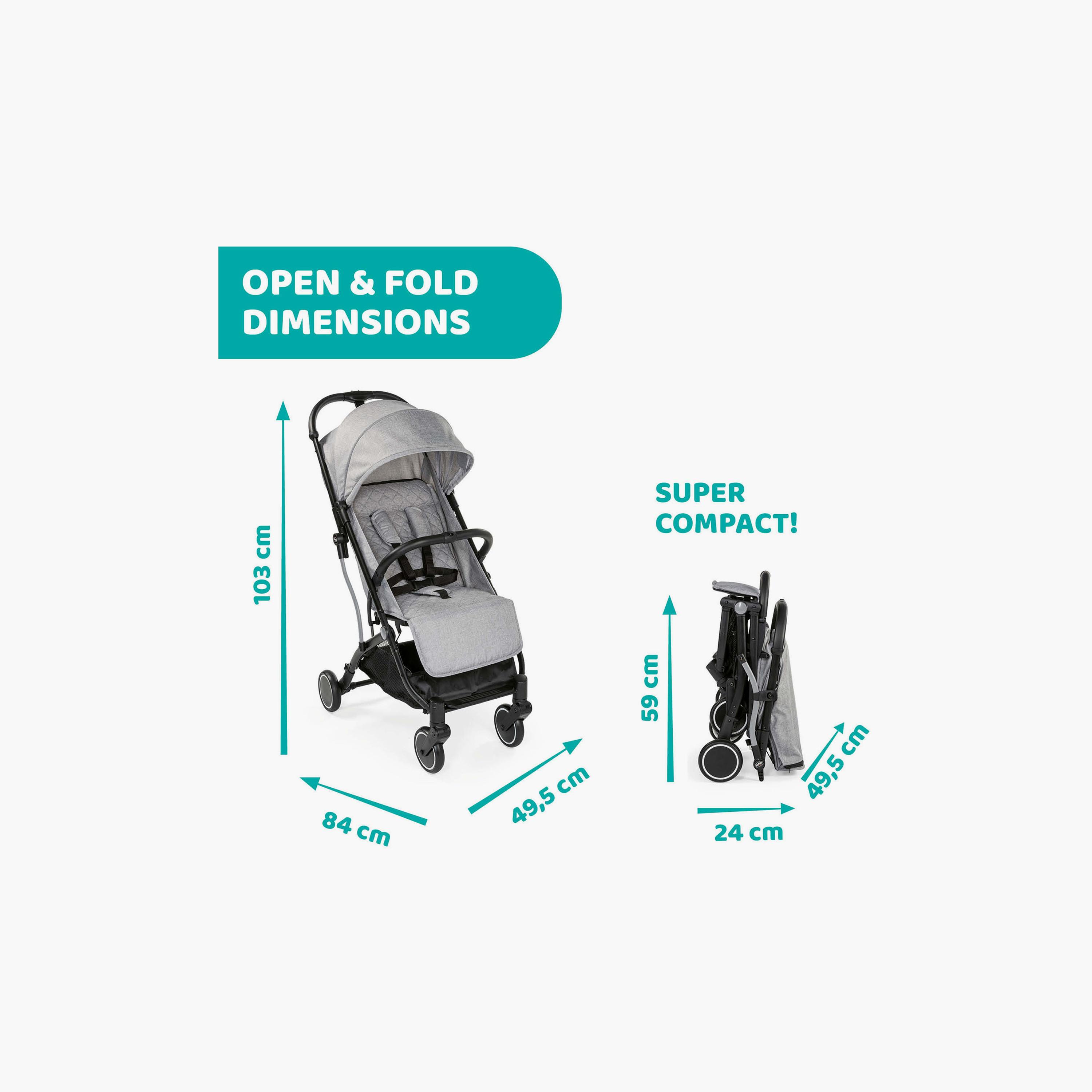 Chicco Foldable Trolleyme Stroller with Rain Cover - 0-20kg - 0-3 Years-baby-gear-strollersandprams-strollers-image-3