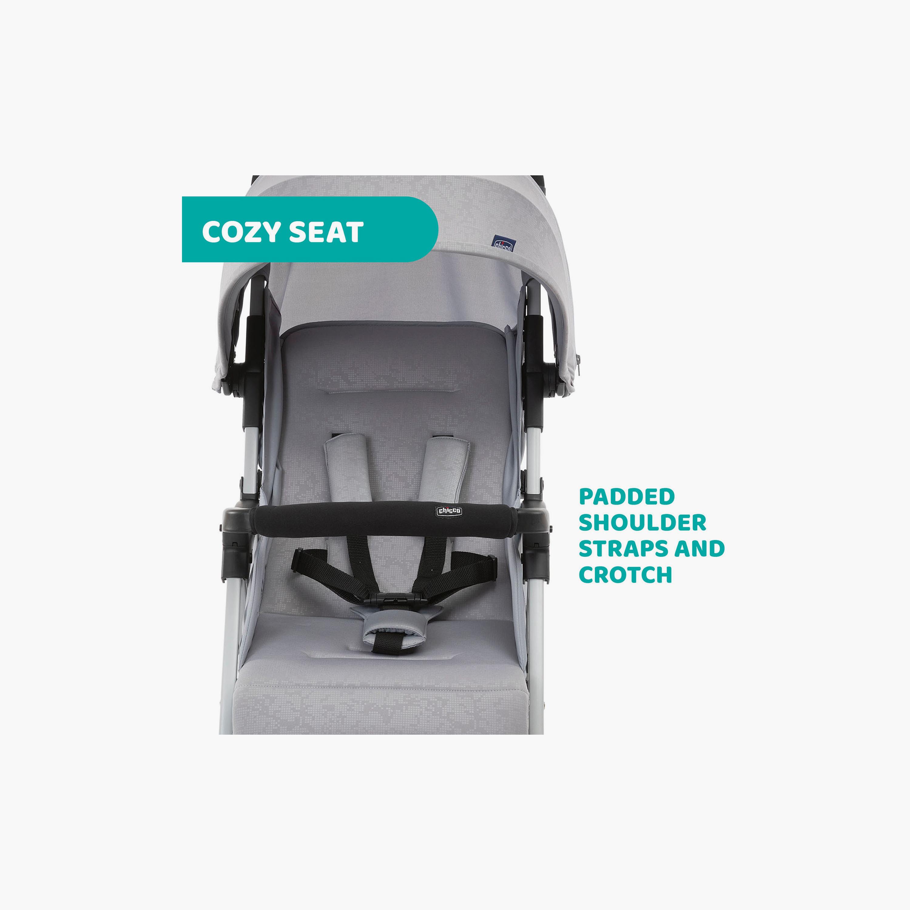 Chicco Ultra Light Ohlala 3 Stroller with Full Size Rain Cover - Grey Mist - 0-20kg - 0-3 Years-baby-gear-strollersandprams-strollers-image-12