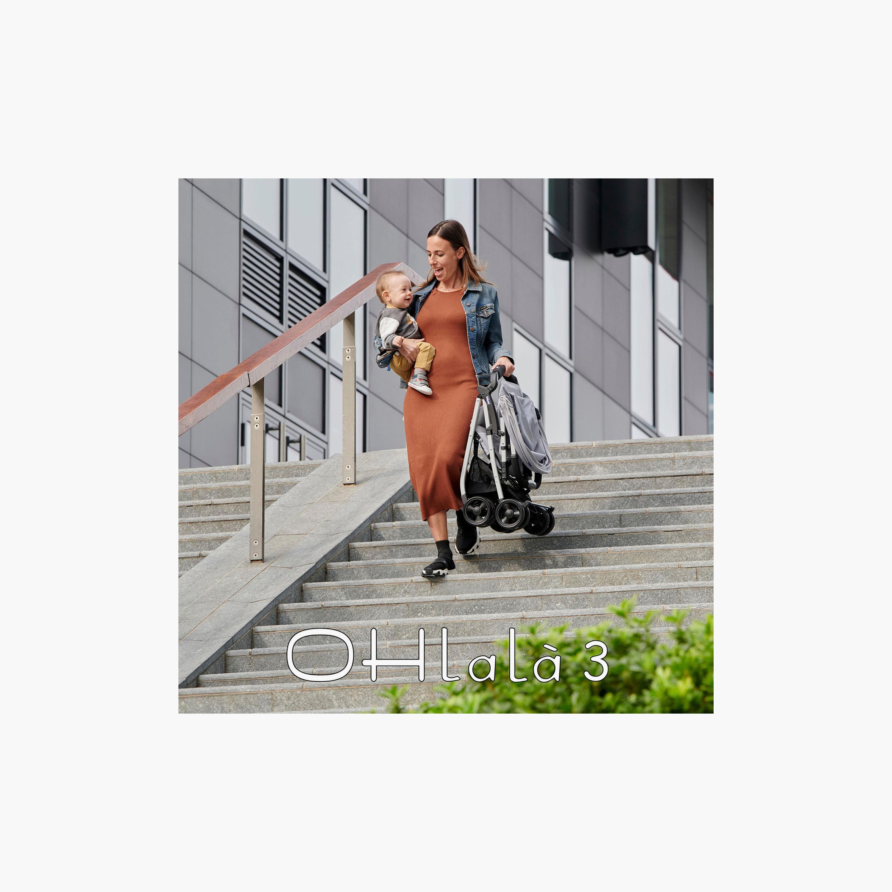 Chicco Ultra Light Ohlala 3 Stroller with Full Size Rain Cover - Grey Mist - 0-20kg - 0-3 Years-baby-gear-strollersandprams-strollers-image-6