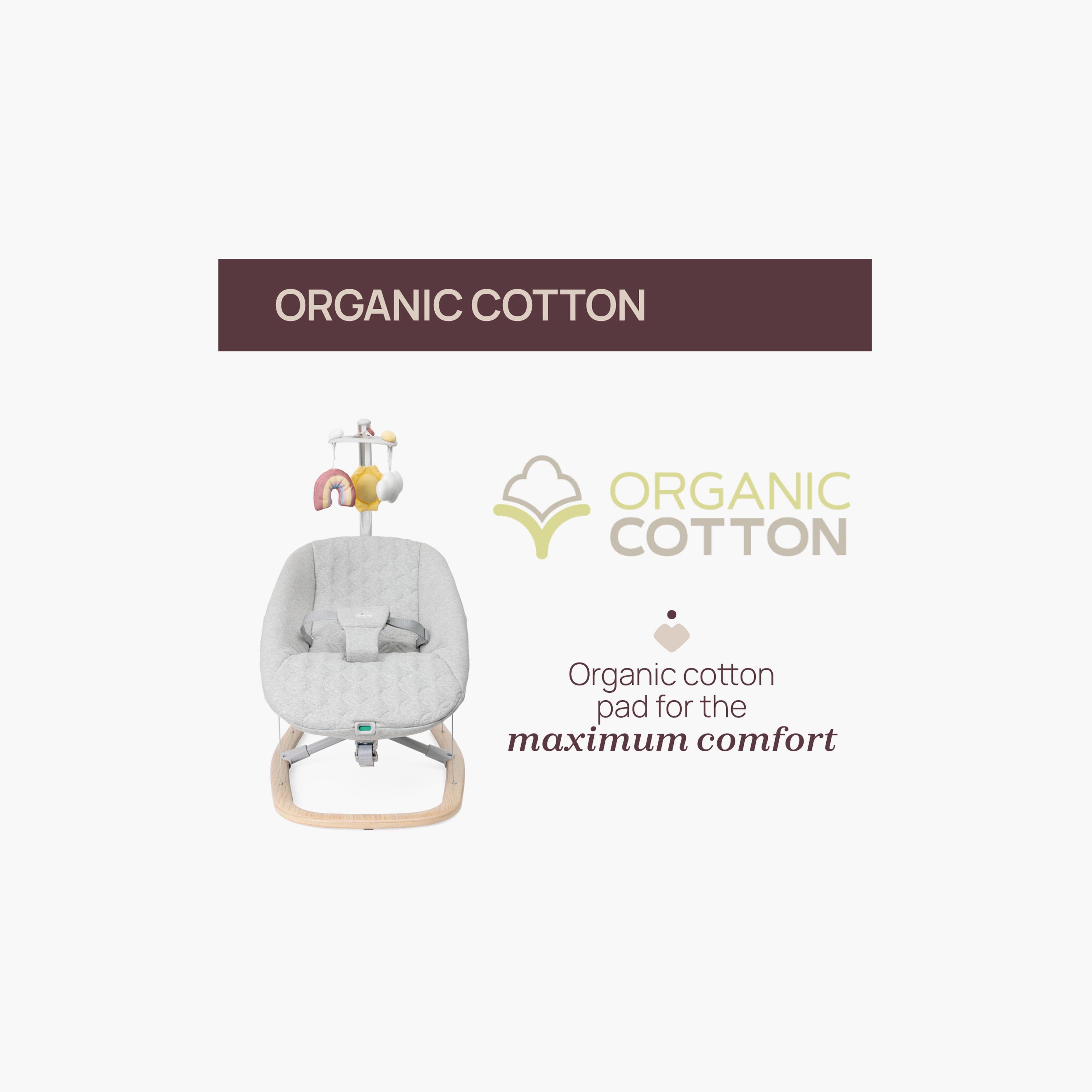 Chicco Comfy Wave Baby Swing with Hanging Toys - Silverspring - 0-9kg - 0-12 Months-baby-infantactivity-swings-image-2