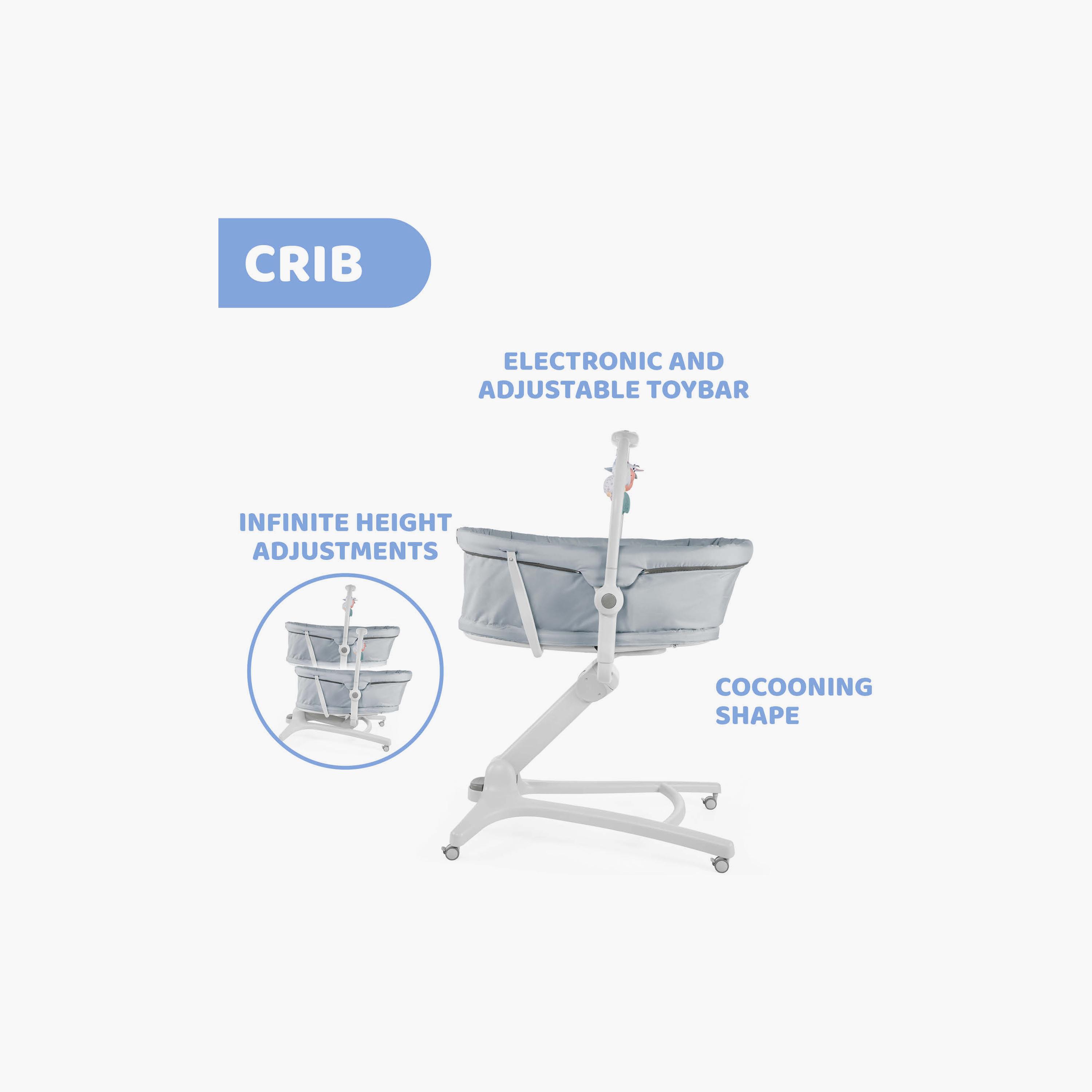 Chicco Baby Hug 4-in-1 Rocker - Grey - 0-36 Months-baby-nursery-furniture-cribsandbeds-bassinets-image-2