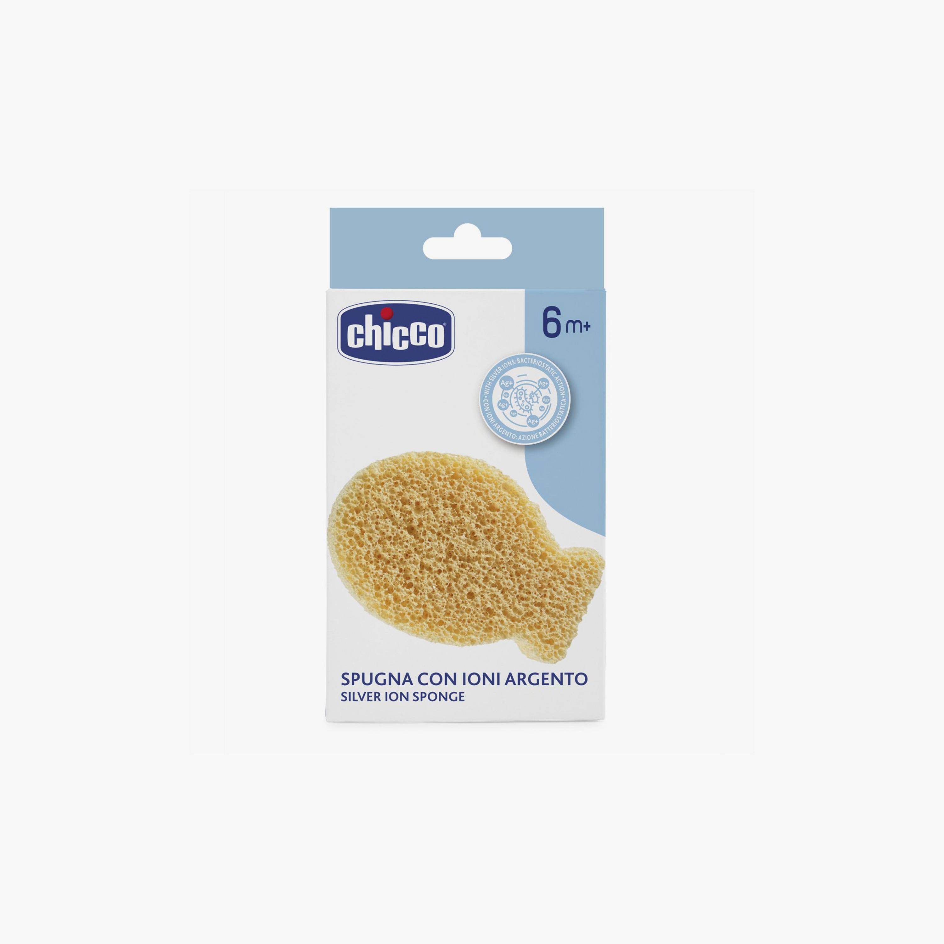 Chicco Silver Ion Antibacterial Bath Sponge - 6 Months+-baby-bathandcare-grooming-image-3