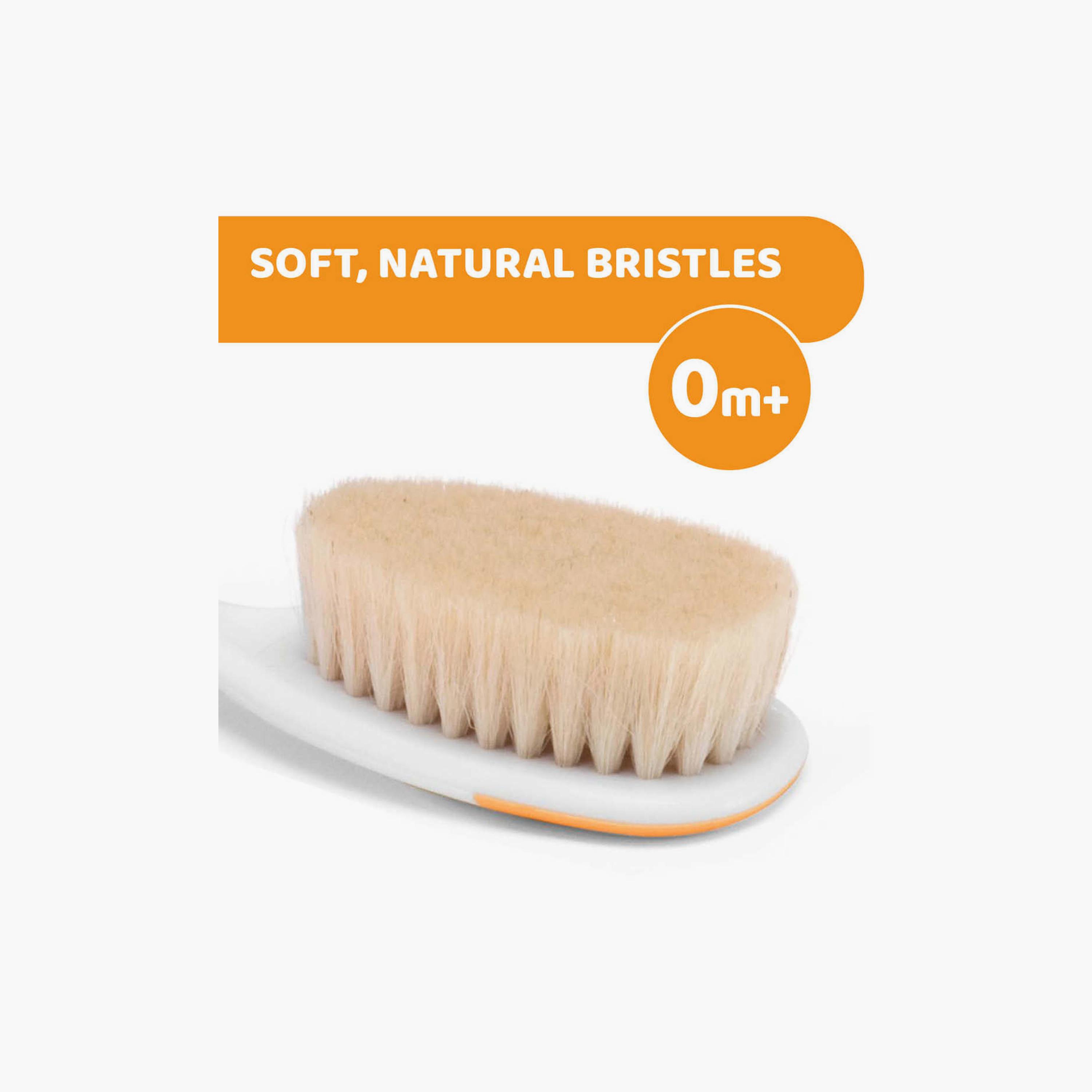 مجموعة فرشاة ومشط للأطفال من شيكو - برتقالي - عمر 0 أشهر فما فوق-baby-bathandcare-grooming-image-6