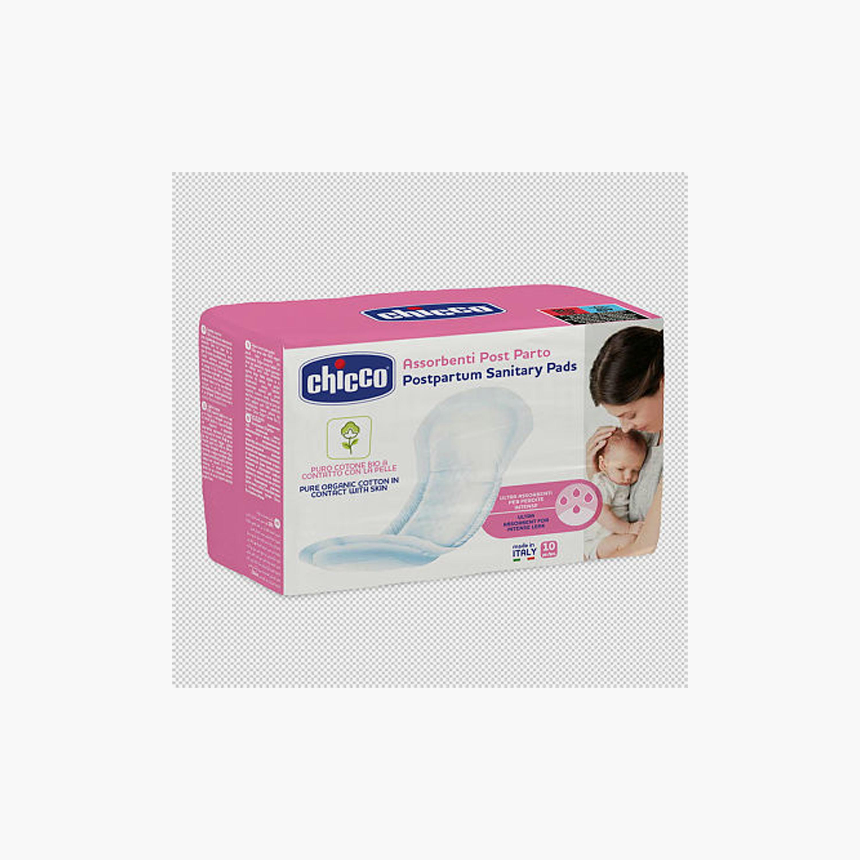 Chicco 10 Piece Pure Organic Cotton Postpartum Sanitary Pads-women-clothing-maternity-lingerie-panties-image-2