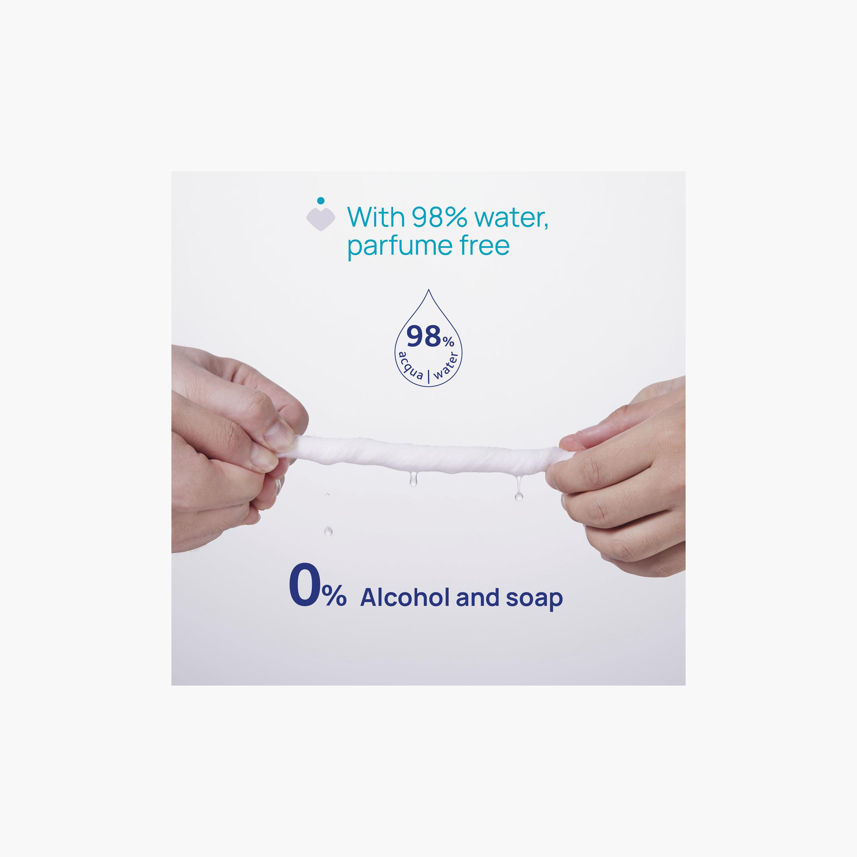 مناديل مبللة للأطفال 70 قطعة مع غطاء قابل للطي من شيكو -  عمر 0 أشهر فما فوق-baby-diapering-babywipes-image-4