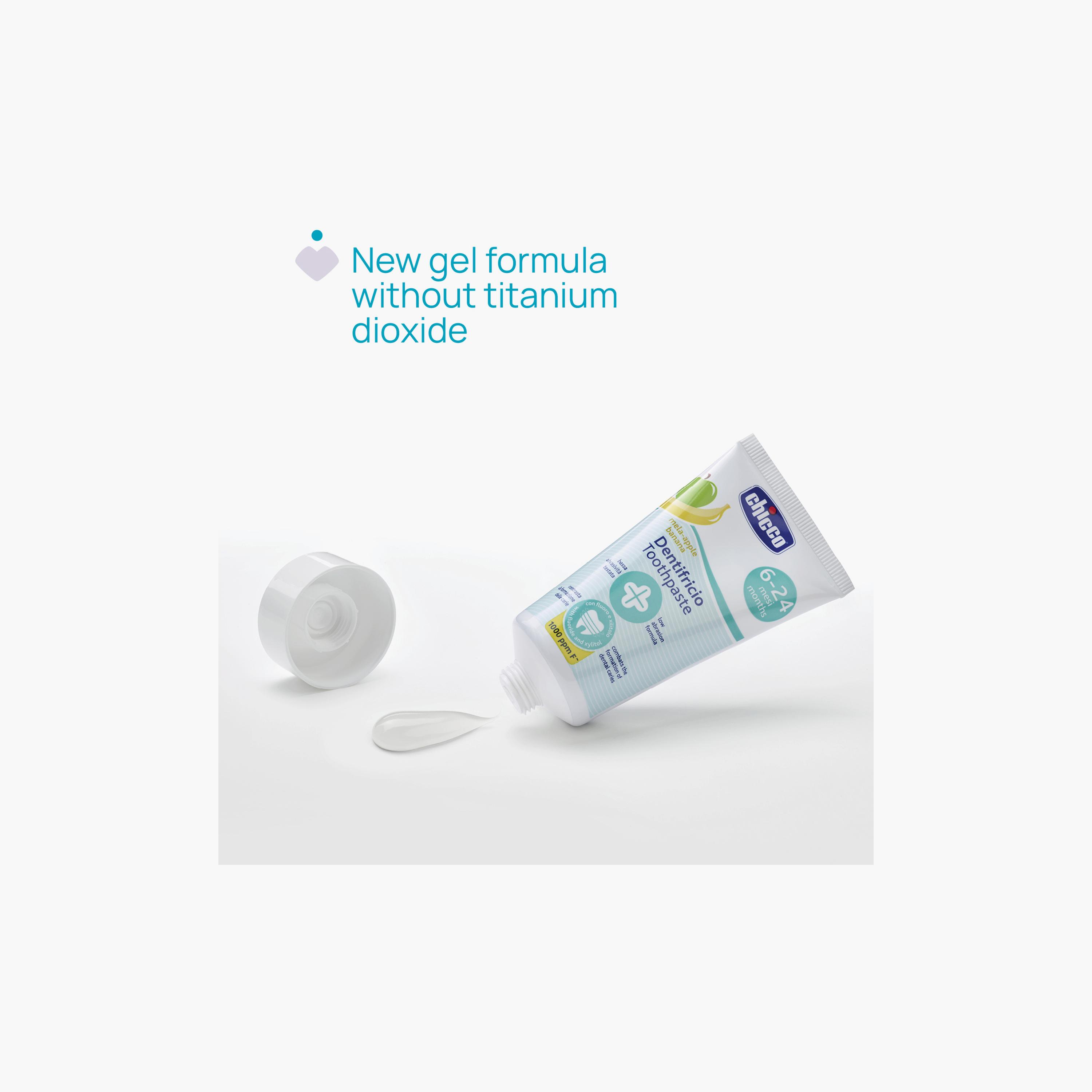 Chicco Apple-Banana Toothpaste with Fluoride - 50ml - 6-24 Months-beautyandpersonalcare-babycare-teethanddentalcare-image-4