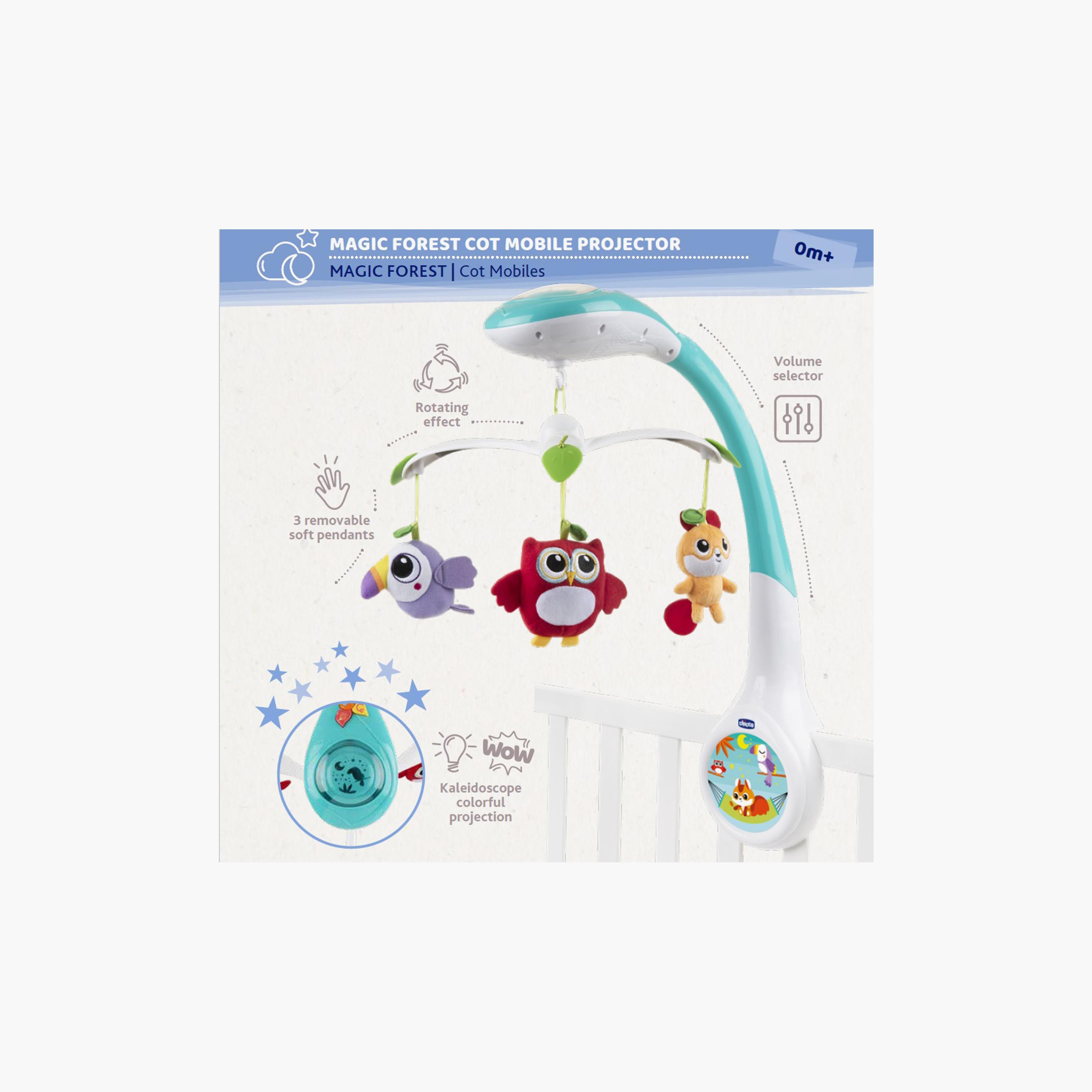 Chicco Magic Forest Cot Mobile Projector - 0 Months+-toys-babyandtoddlertoys-strollertoys-image-3