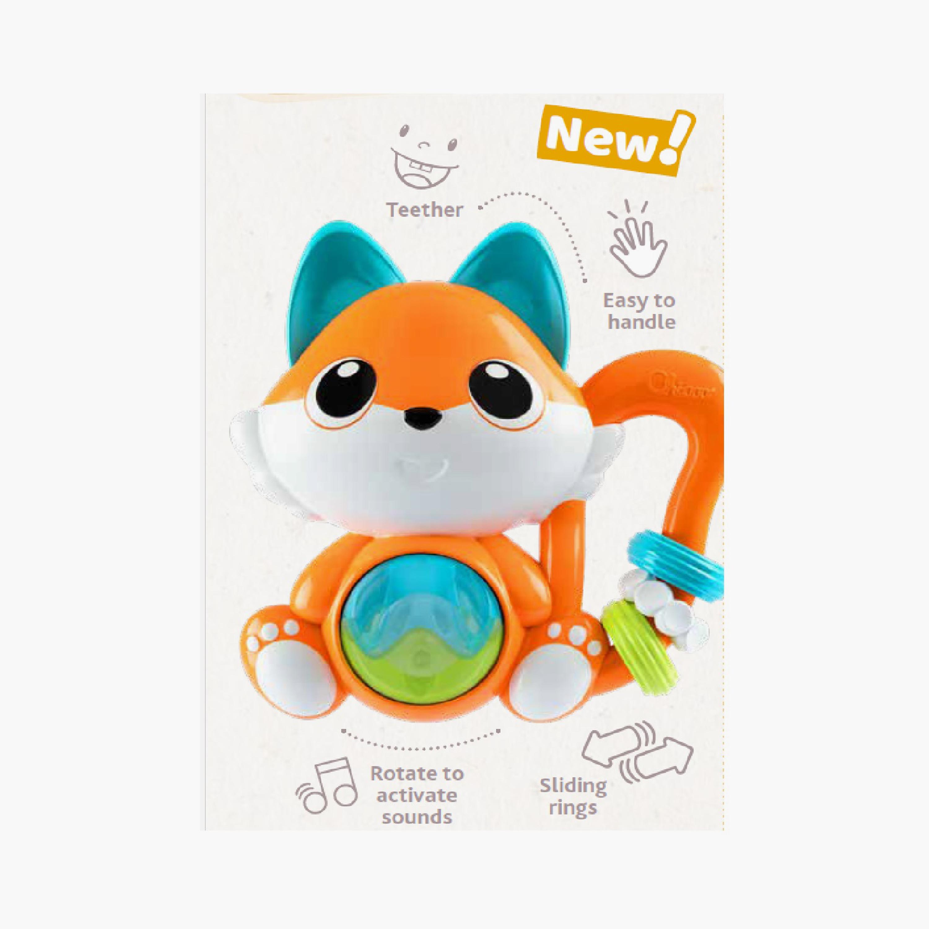Chicco Musical Fox Plastic Rattle - 6-36 Months-toys-babyandtoddlertoys-rattlesandteethers-image-3